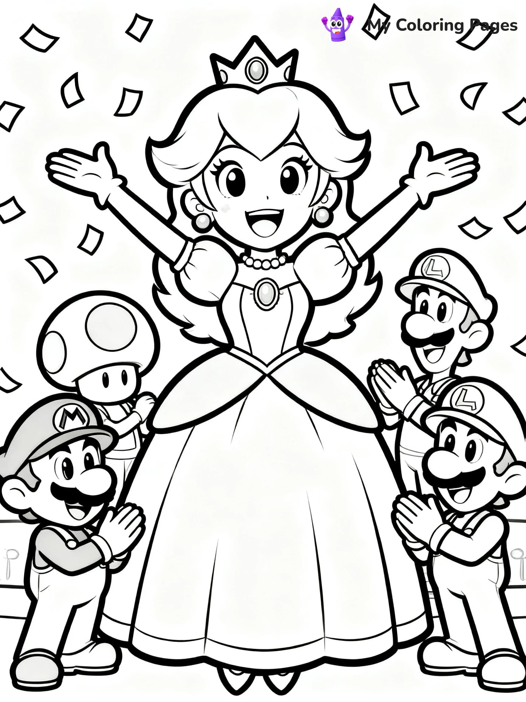 Princess Daisy Coloring Pages - 18