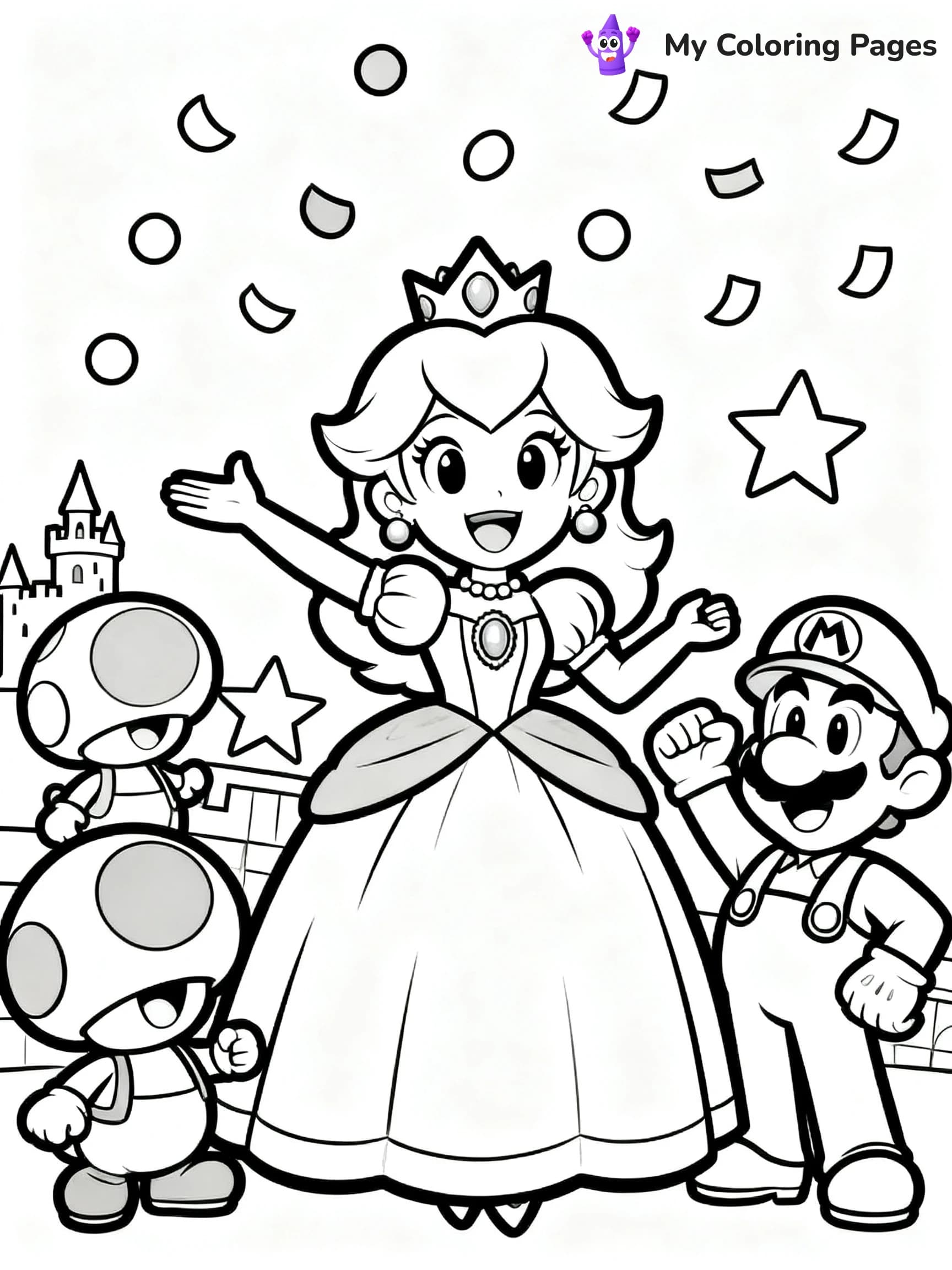 Princess Daisy Coloring Pages - 17