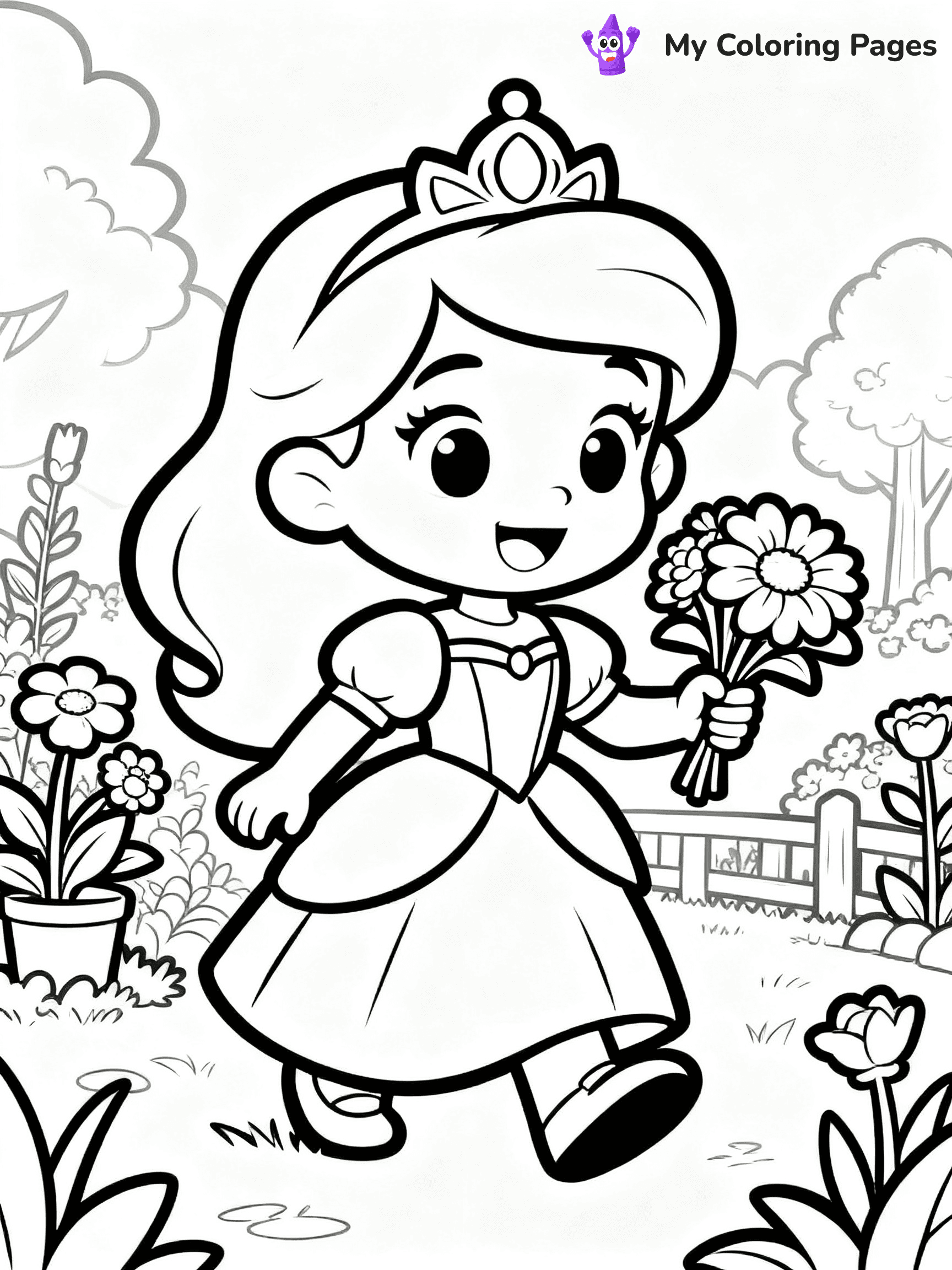 Princess Daisy Coloring Pages - 10