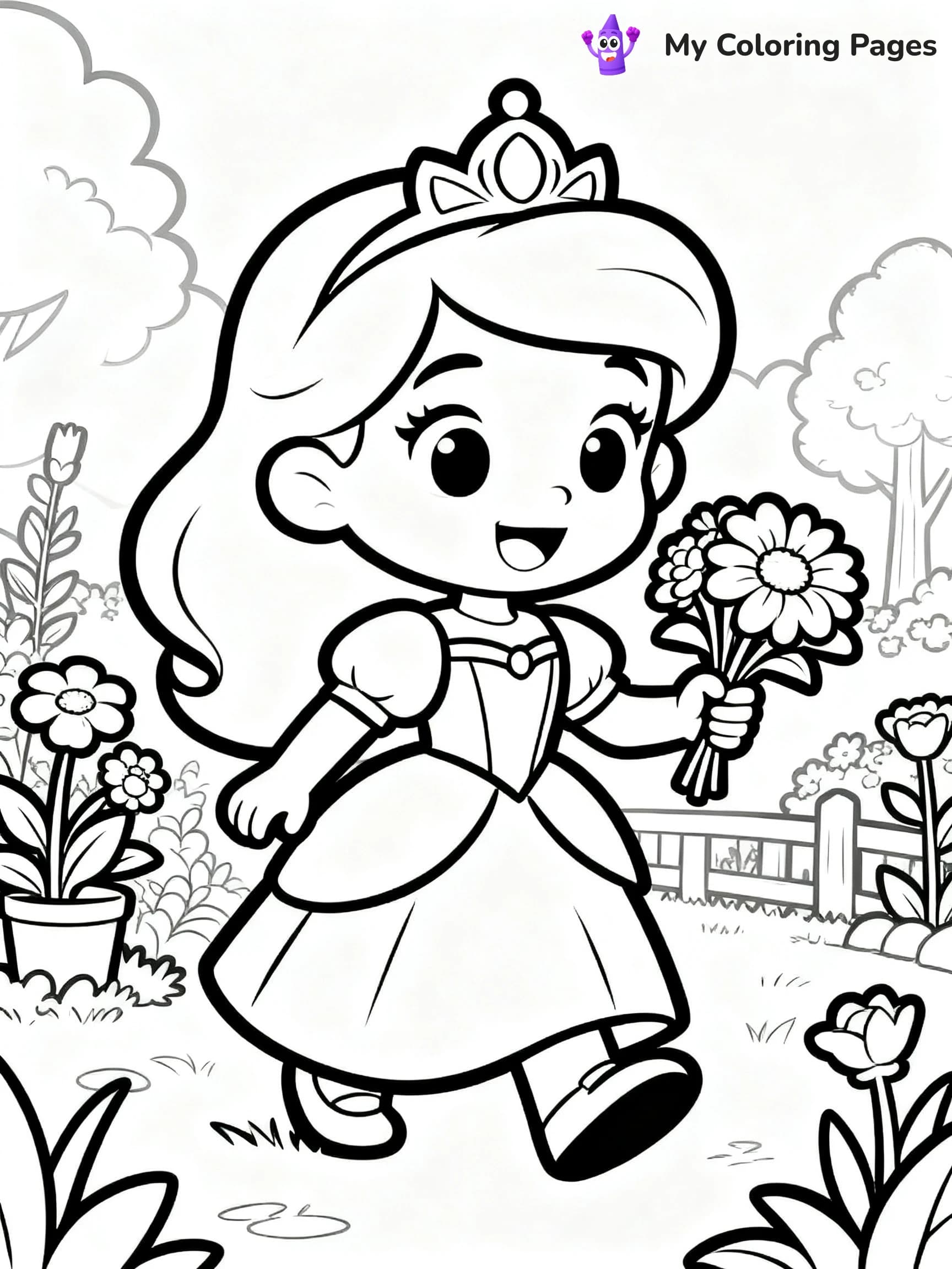 Princess Daisy Coloring Pages - 10