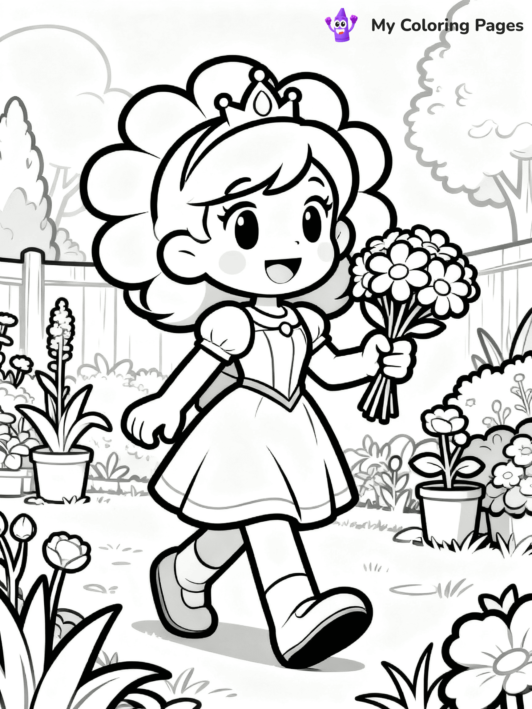 Princess Daisy Coloring Pages - 8