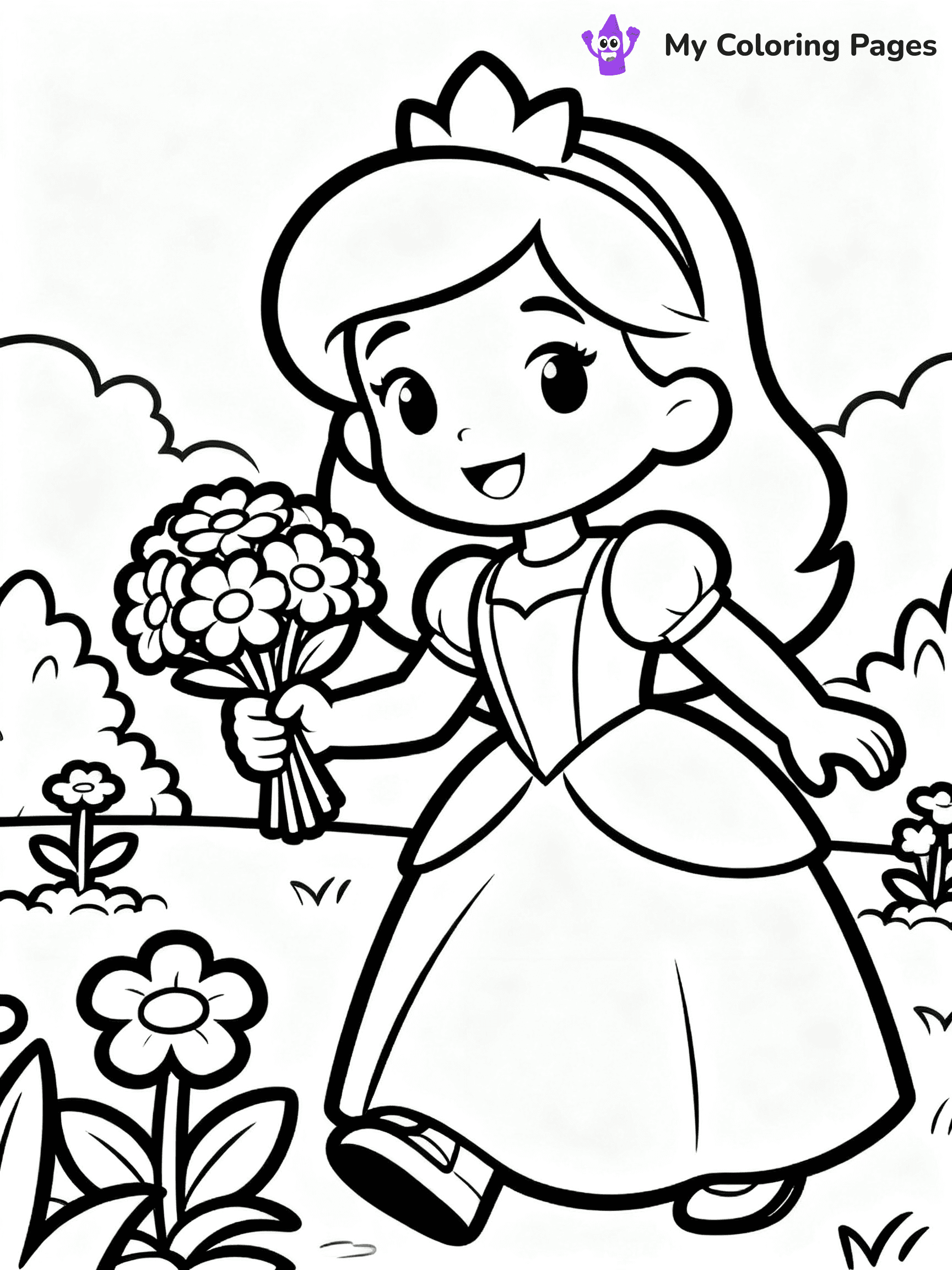 Princess Daisy Coloring Pages - 7
