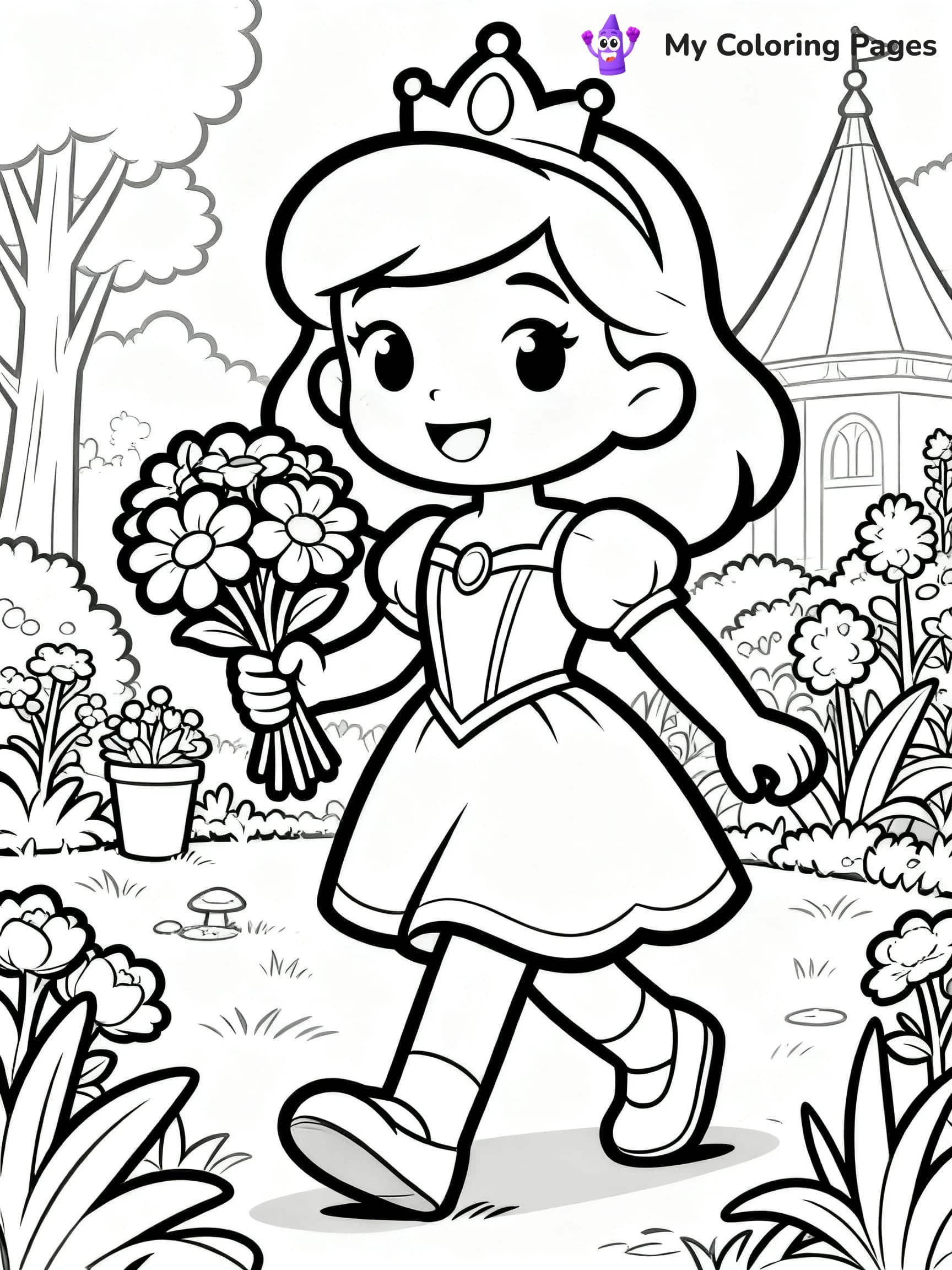 Princess Daisy Coloring Pages - 6