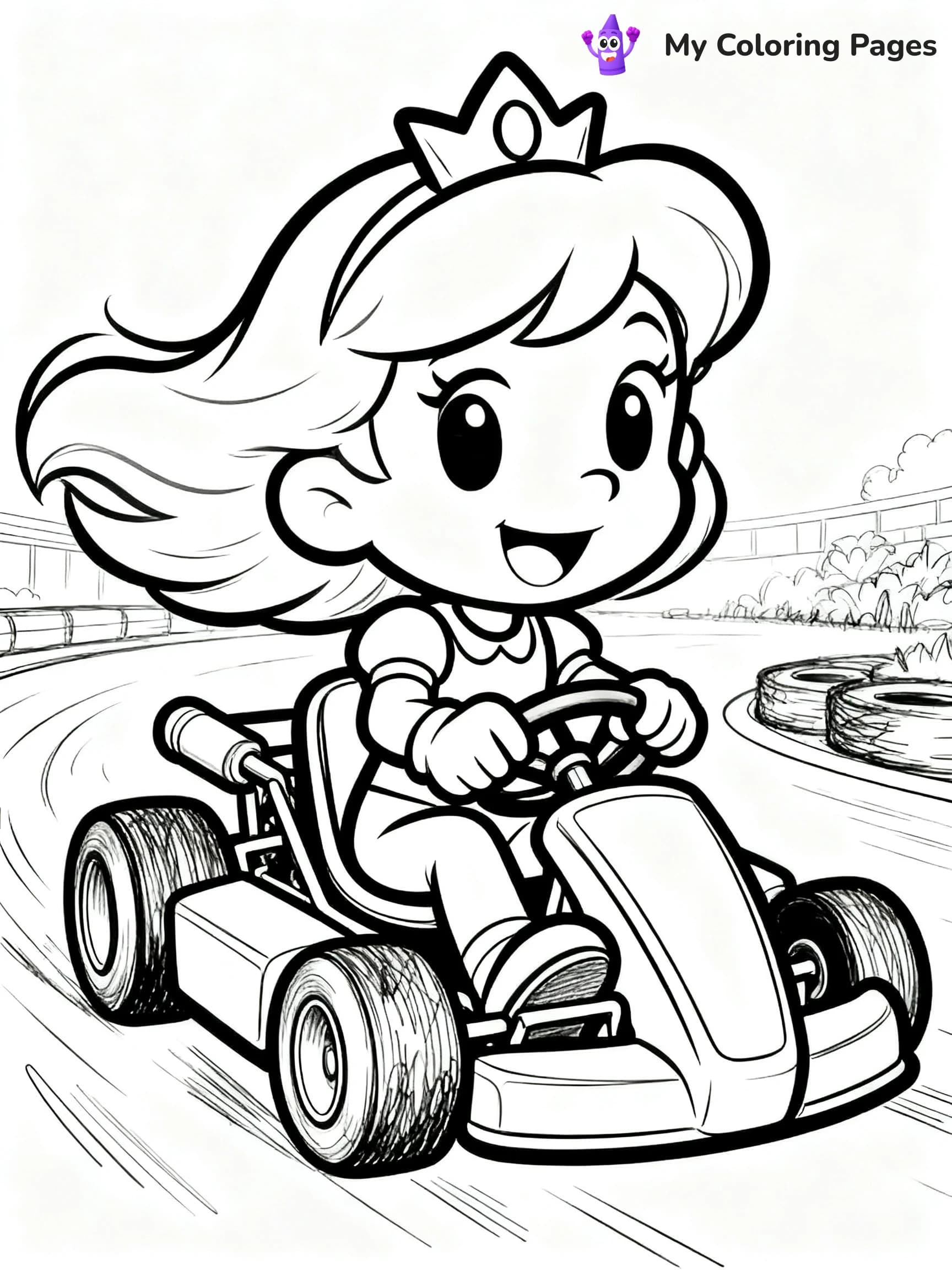 Princess Daisy Coloring Pages - 1