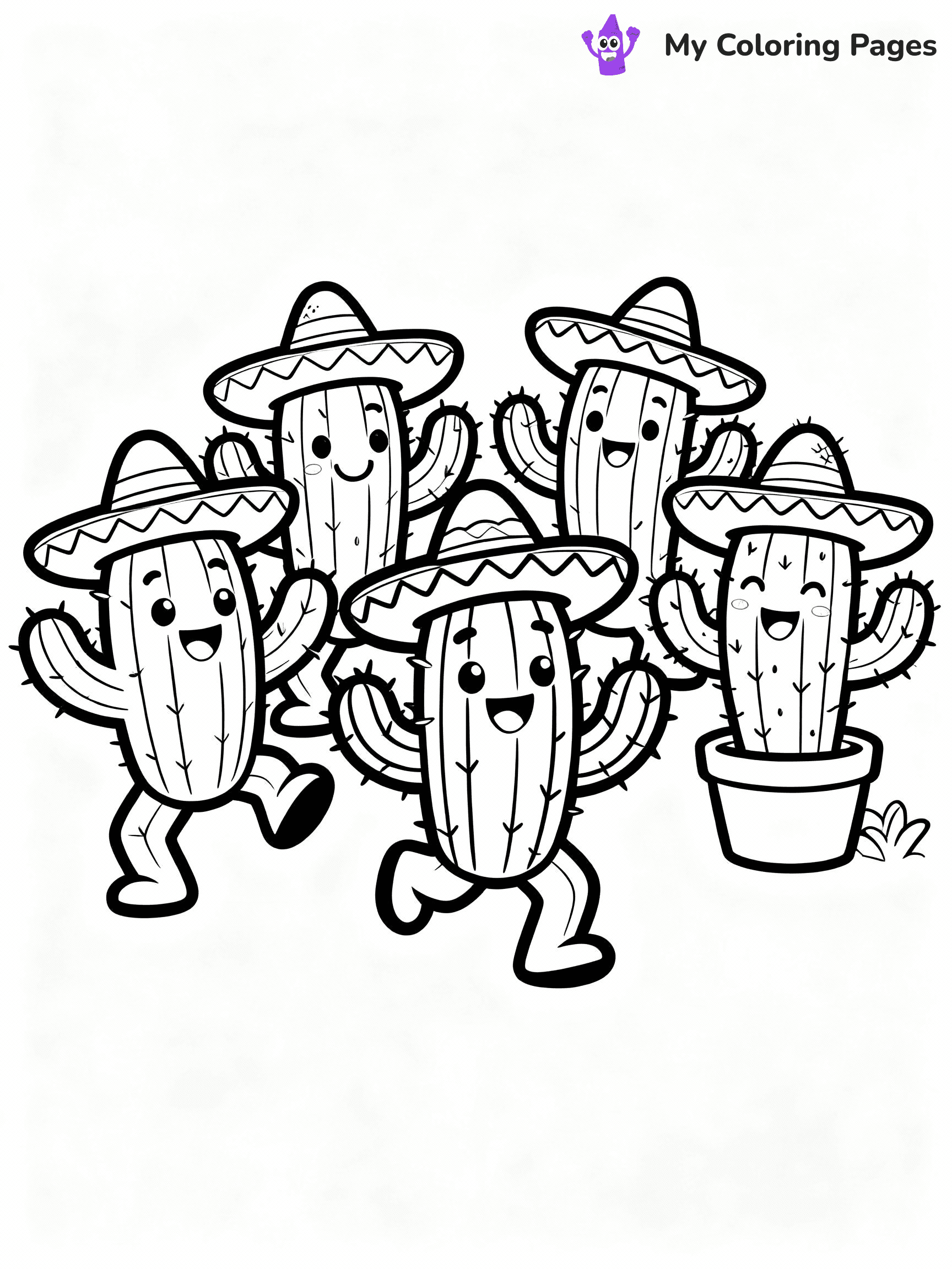 Cactus Coloring Pages - 7