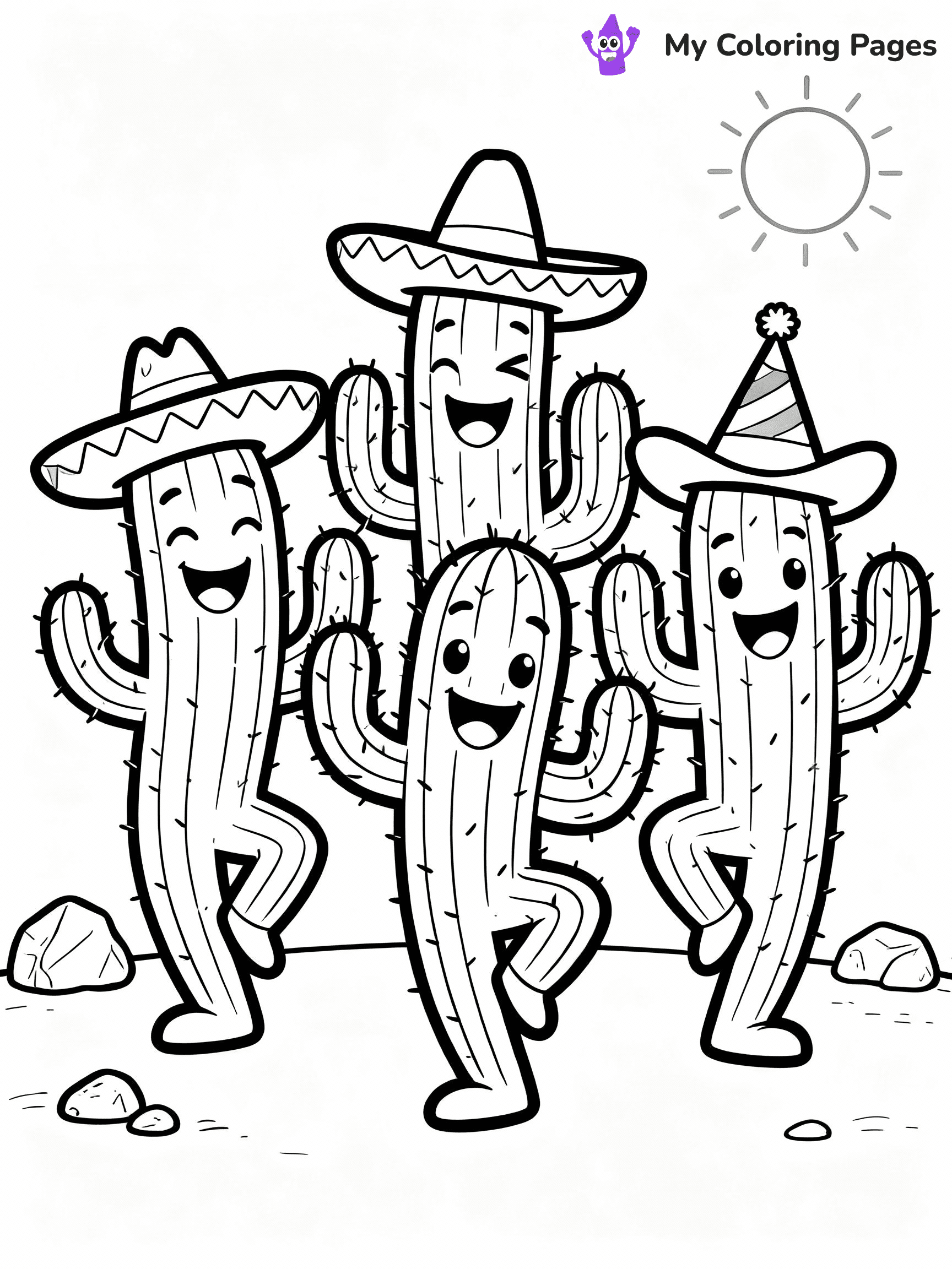 Cactus Coloring Pages - 1