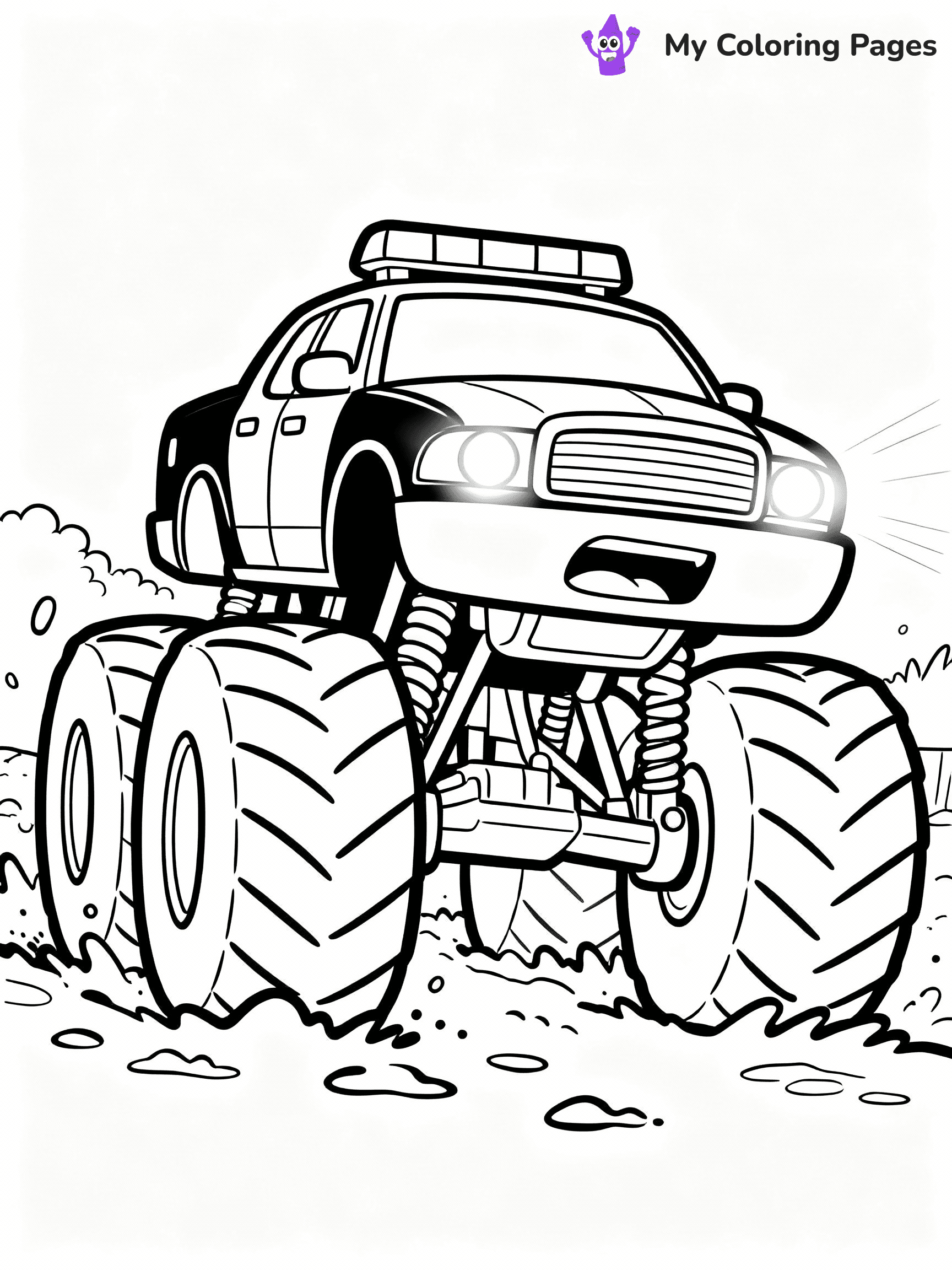 Police Car Coloring Pages - 44