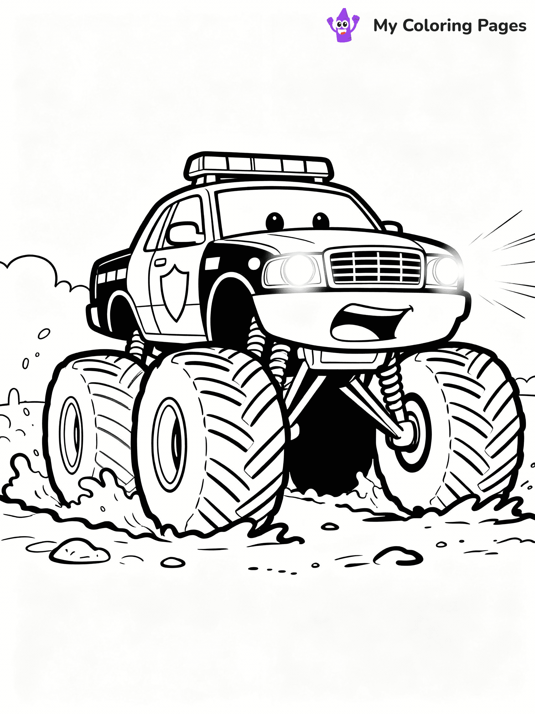 Police Car Coloring Pages - 42