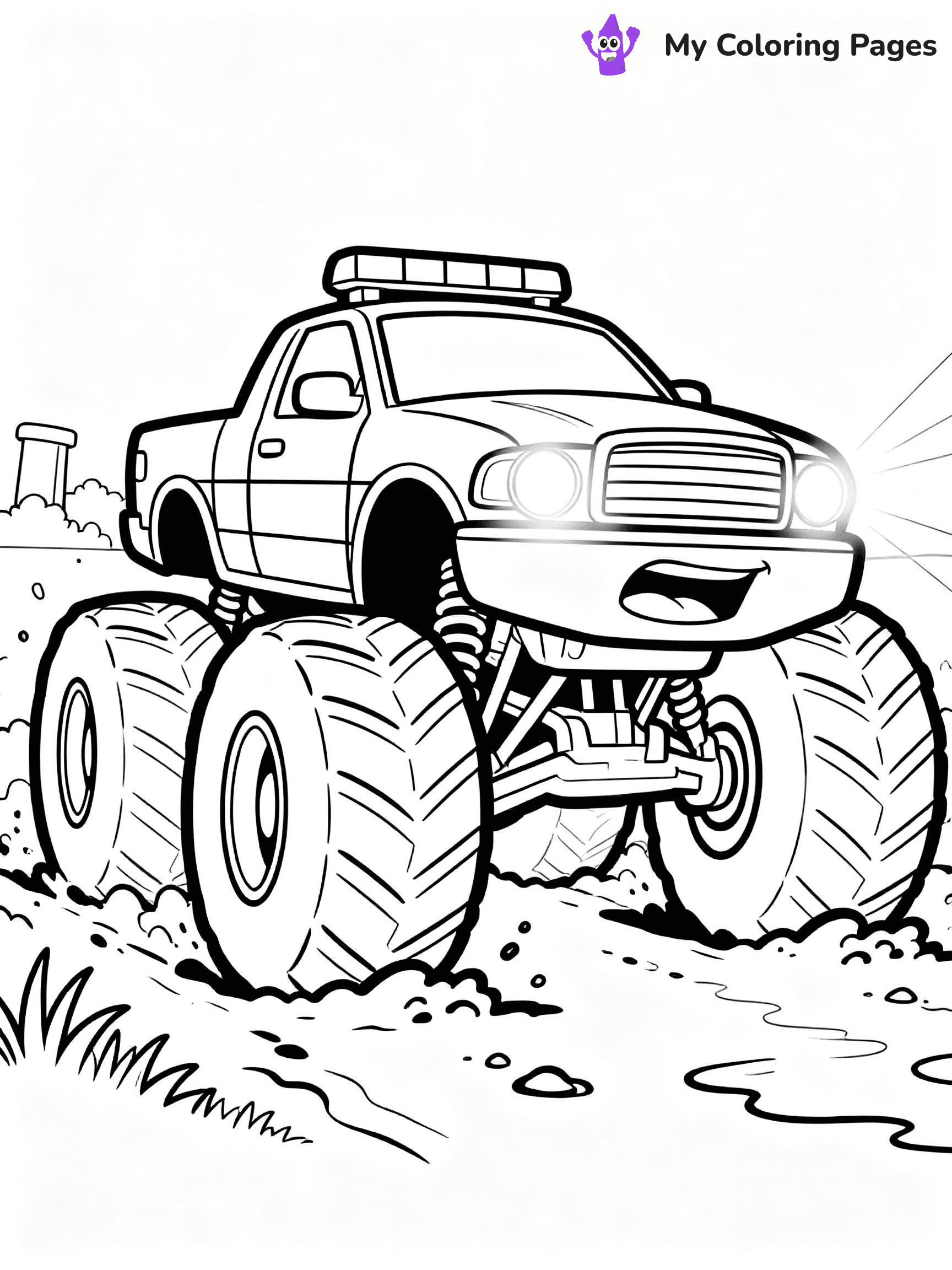 Police Car Coloring Pages - 41
