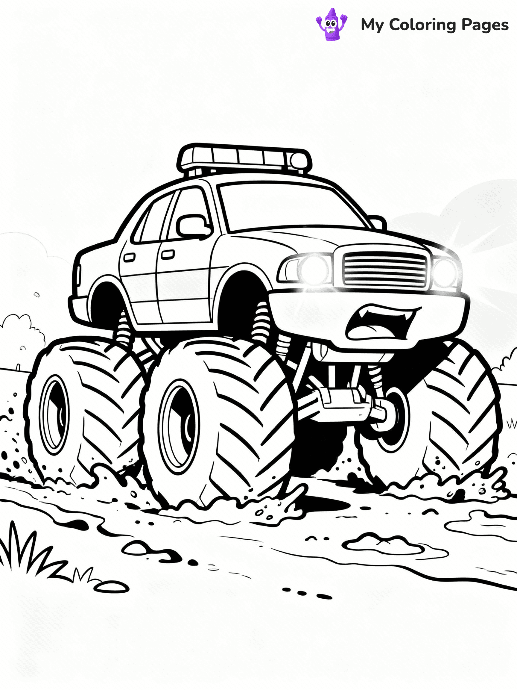 Police Car Coloring Pages - 39