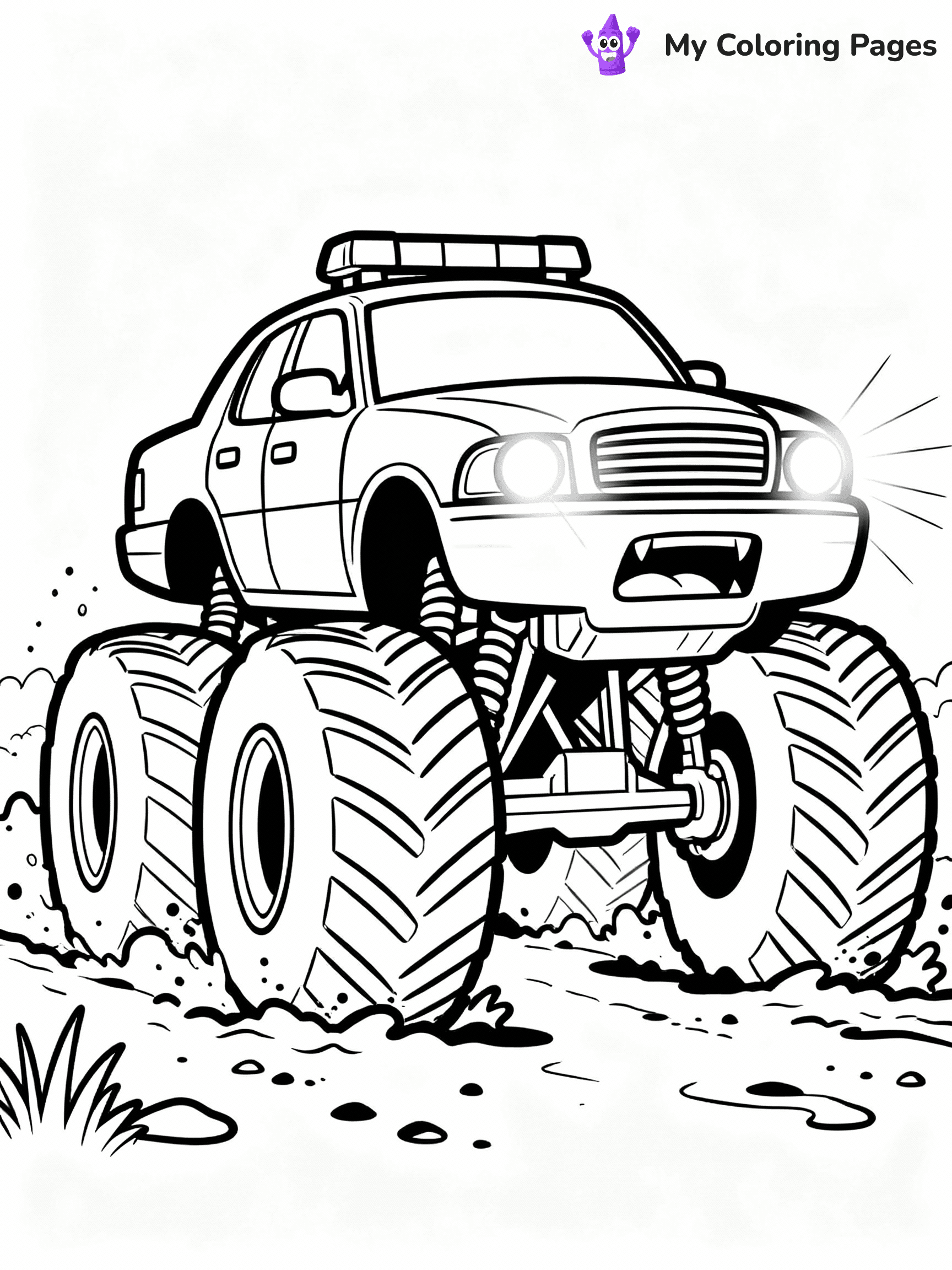Police Car Coloring Pages - 38