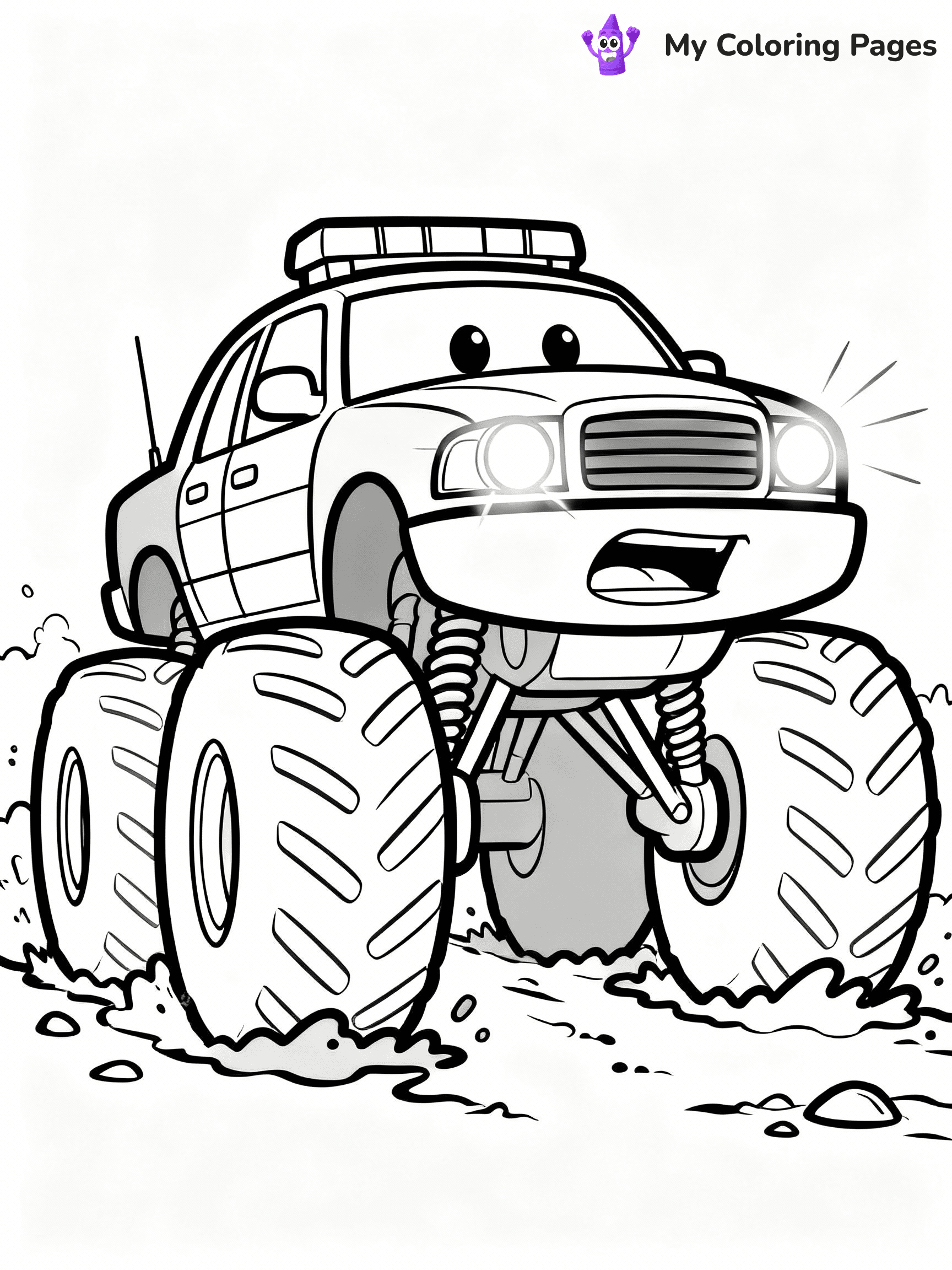 Police Car Coloring Pages - 37