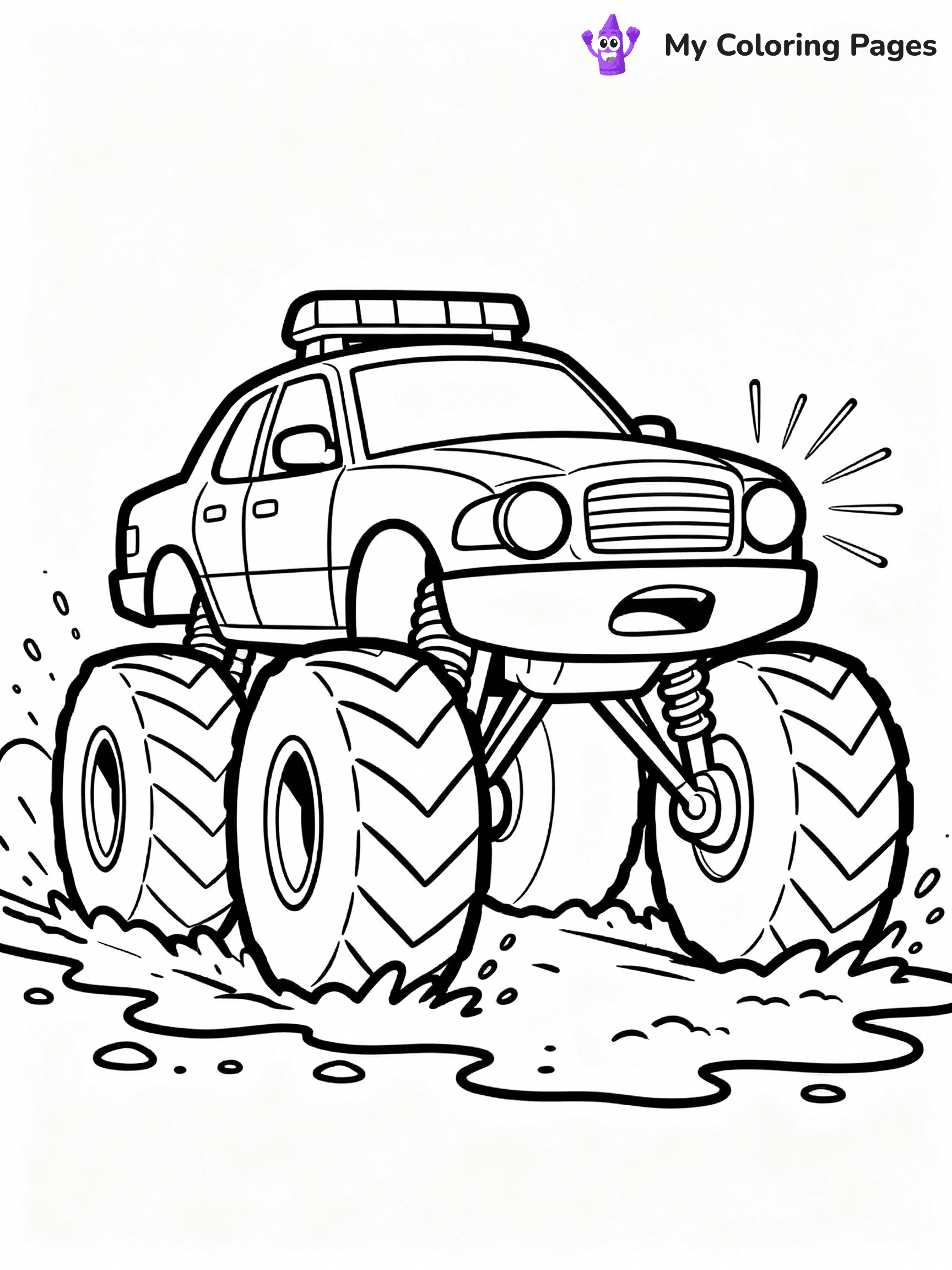 Police Car Coloring Pages - 36