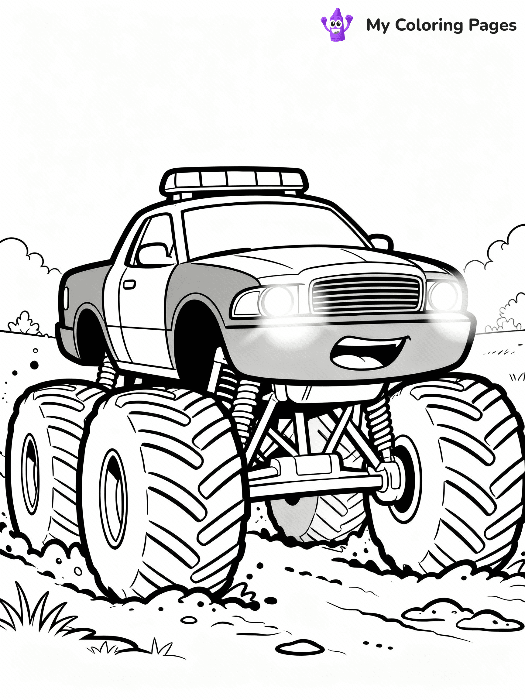 Police Car Coloring Pages - 35