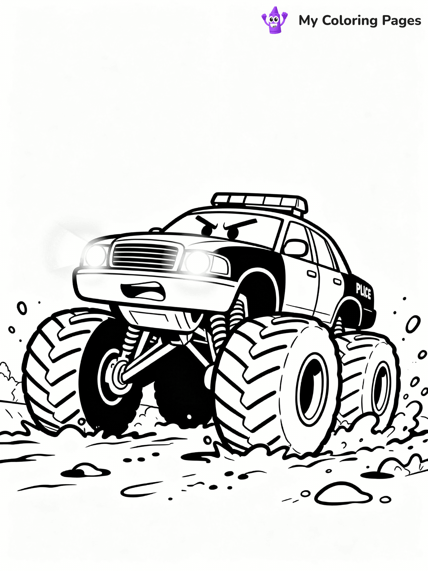 Police Car Coloring Pages - 34