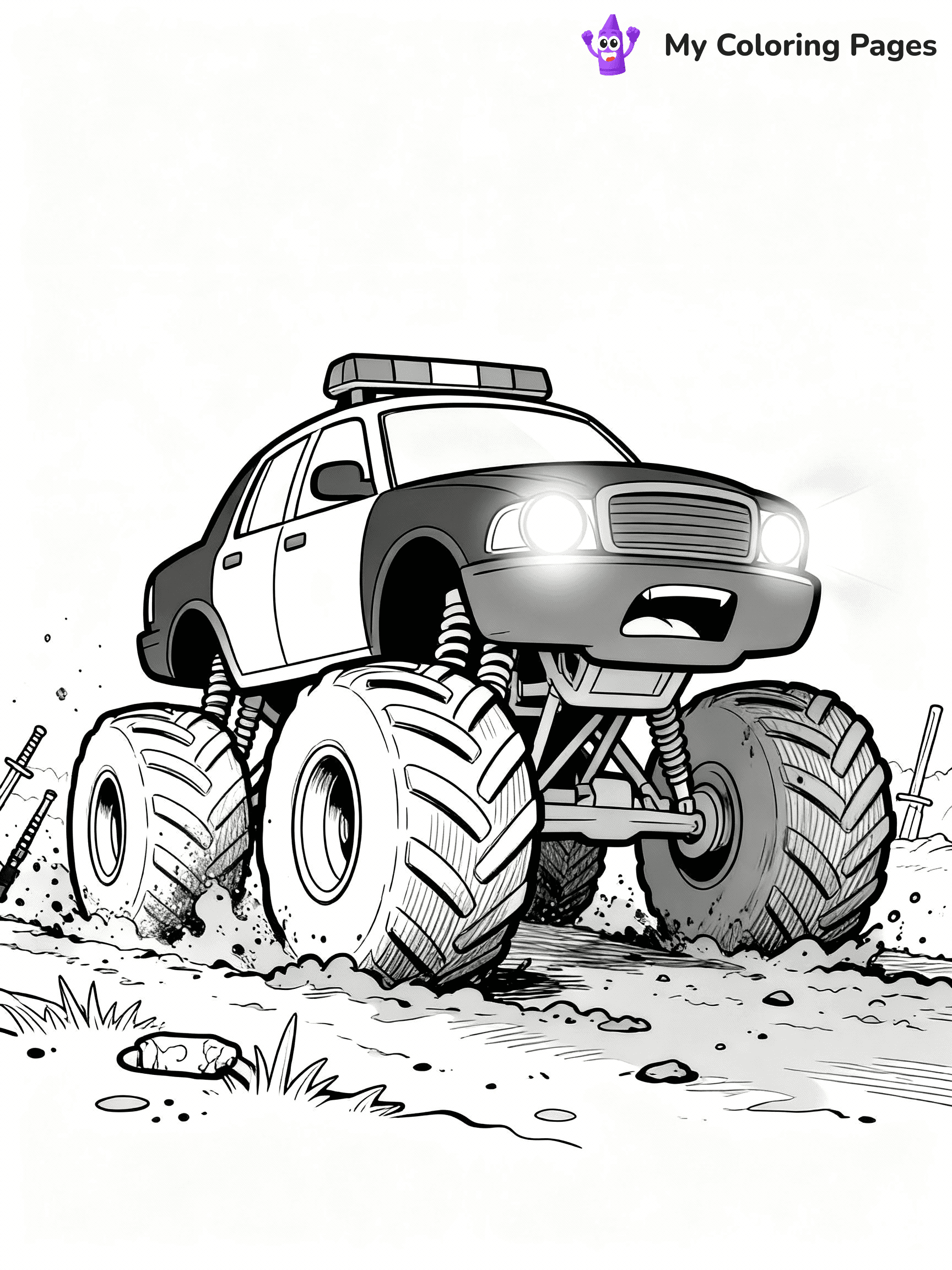 Police Car Coloring Pages - 33