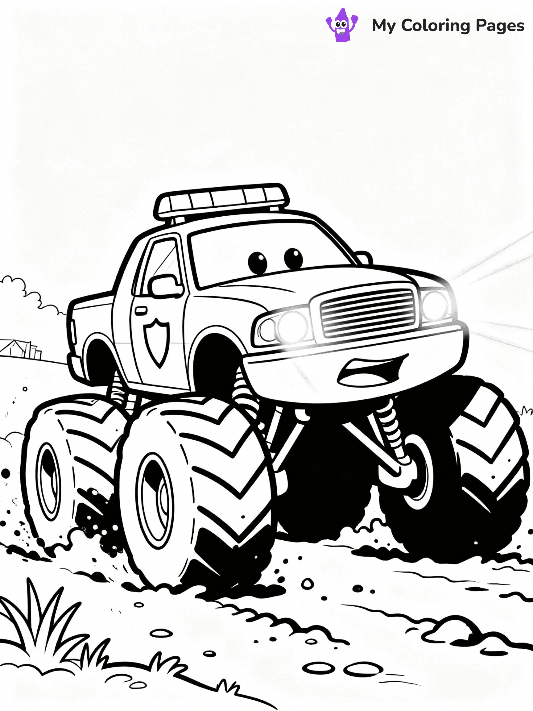 Police Car Coloring Pages - 31