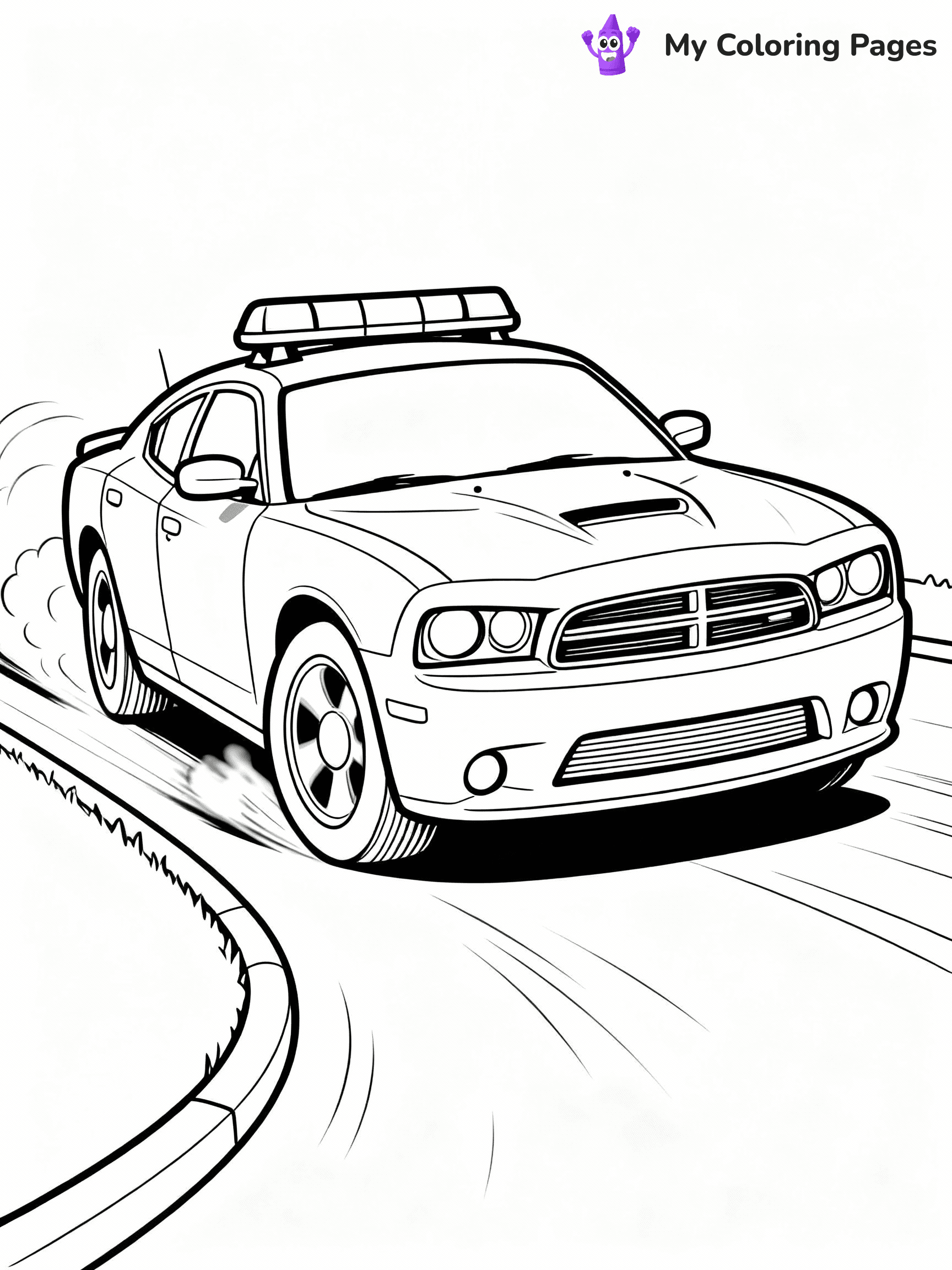 Police Car Coloring Pages - 25