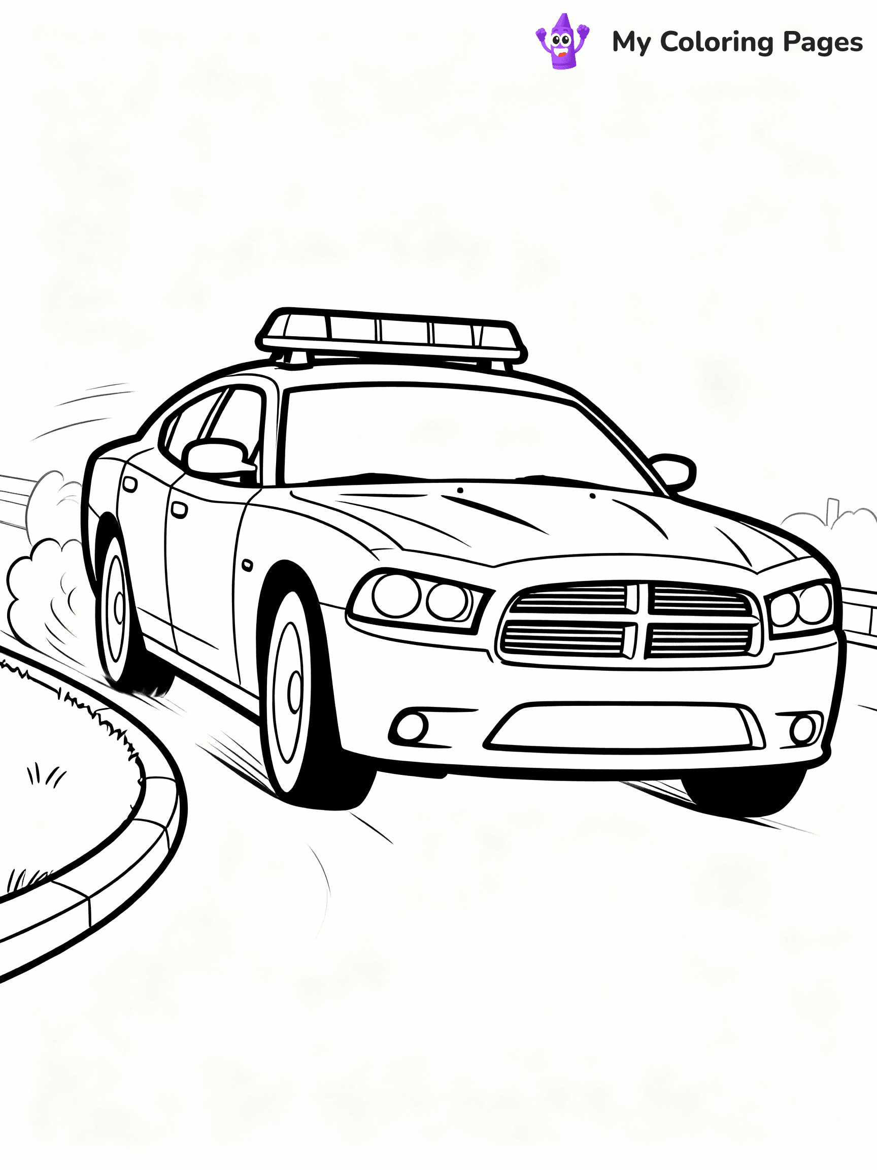 Police Car Coloring Pages - 24