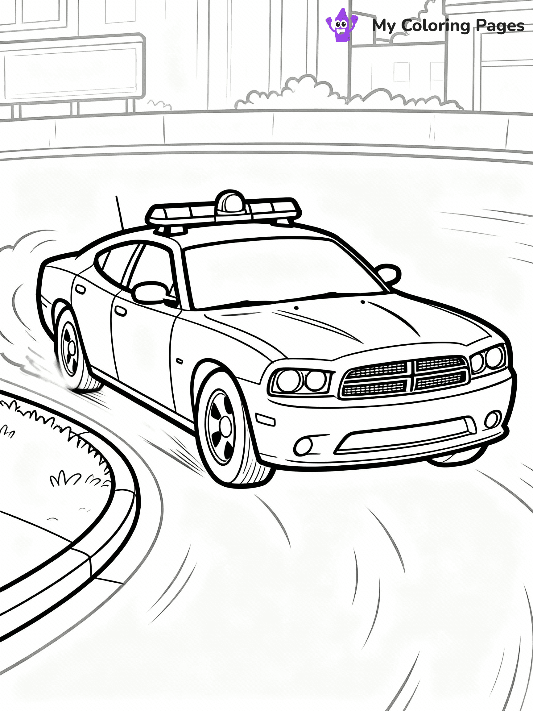 Police Car Coloring Pages - 23