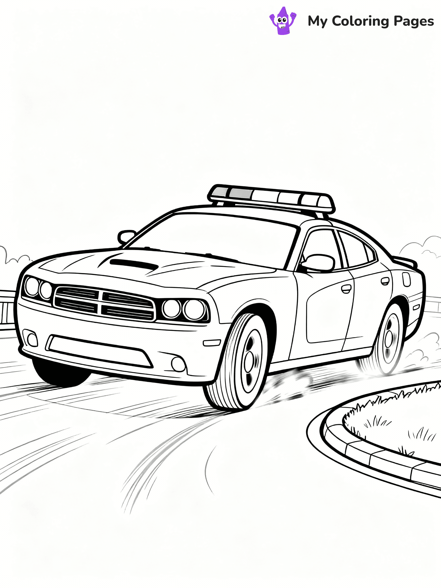 Police Car Coloring Pages - 22