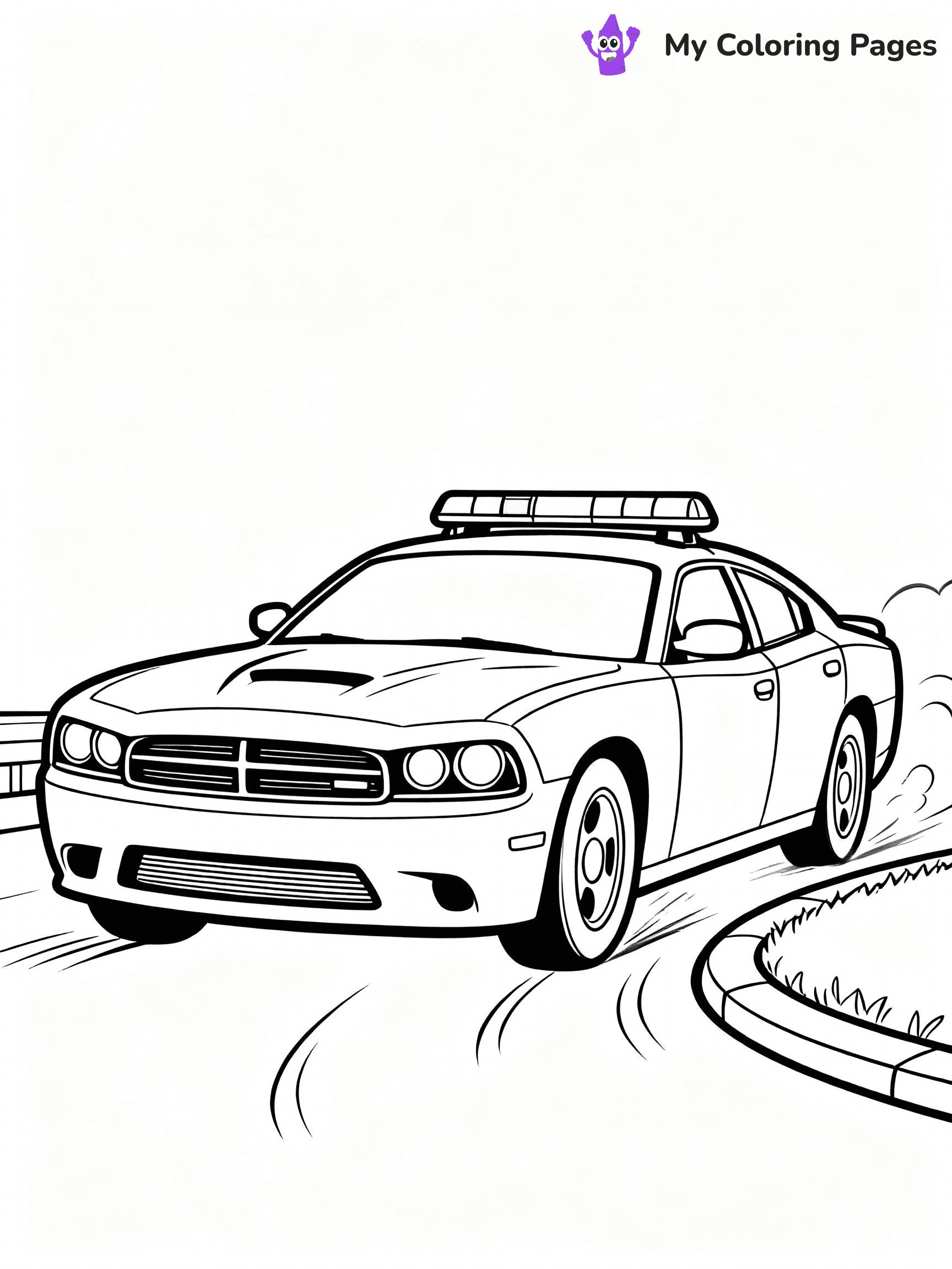 Police Car Coloring Pages - 21