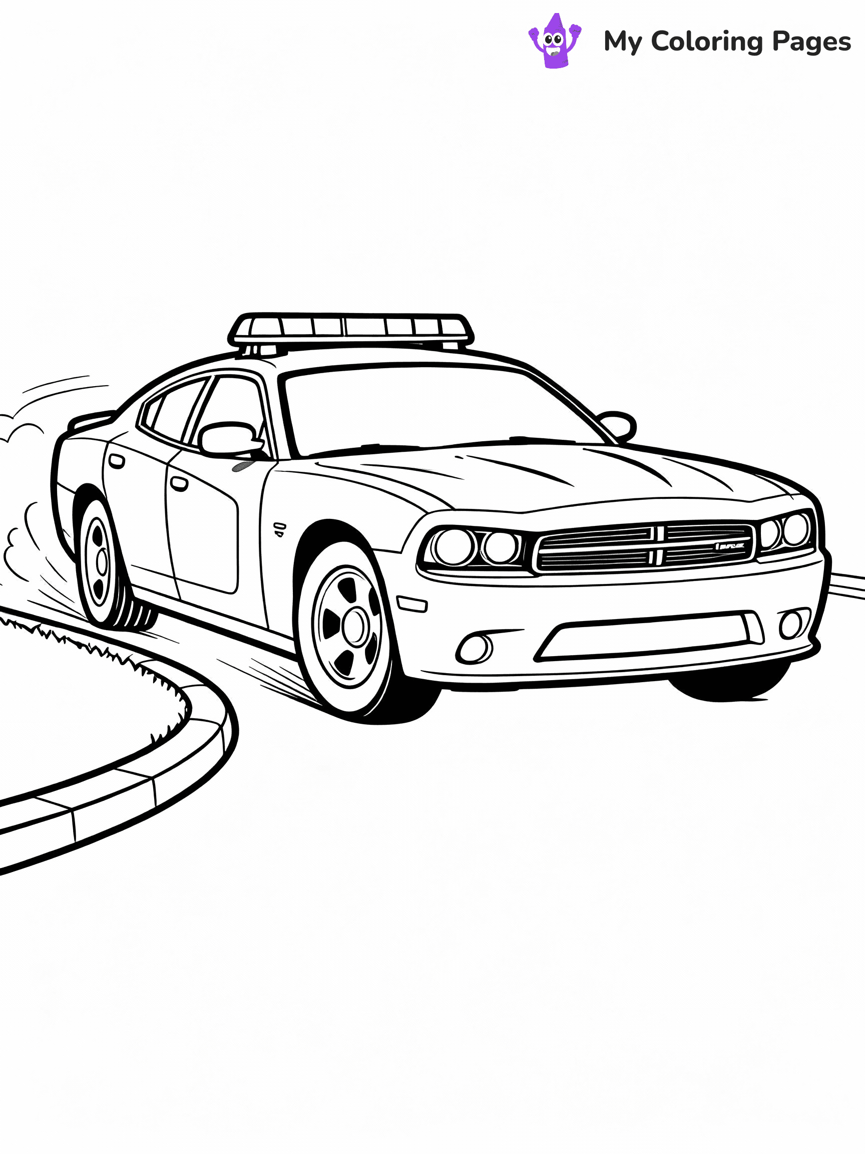 Police Car Coloring Pages - 20