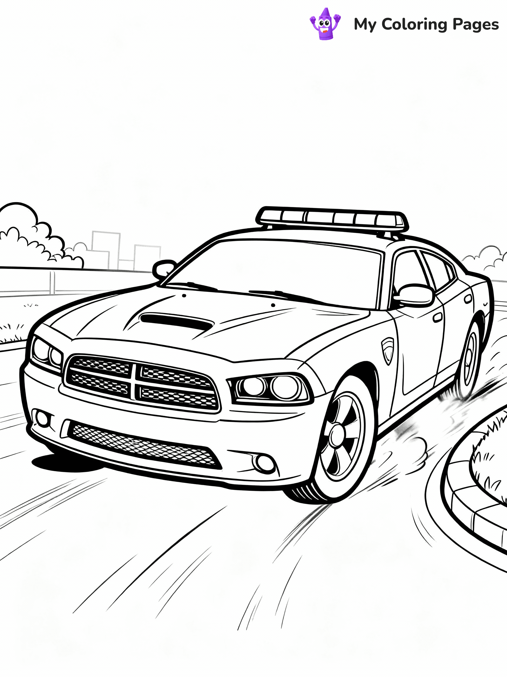Police Car Coloring Pages - 19