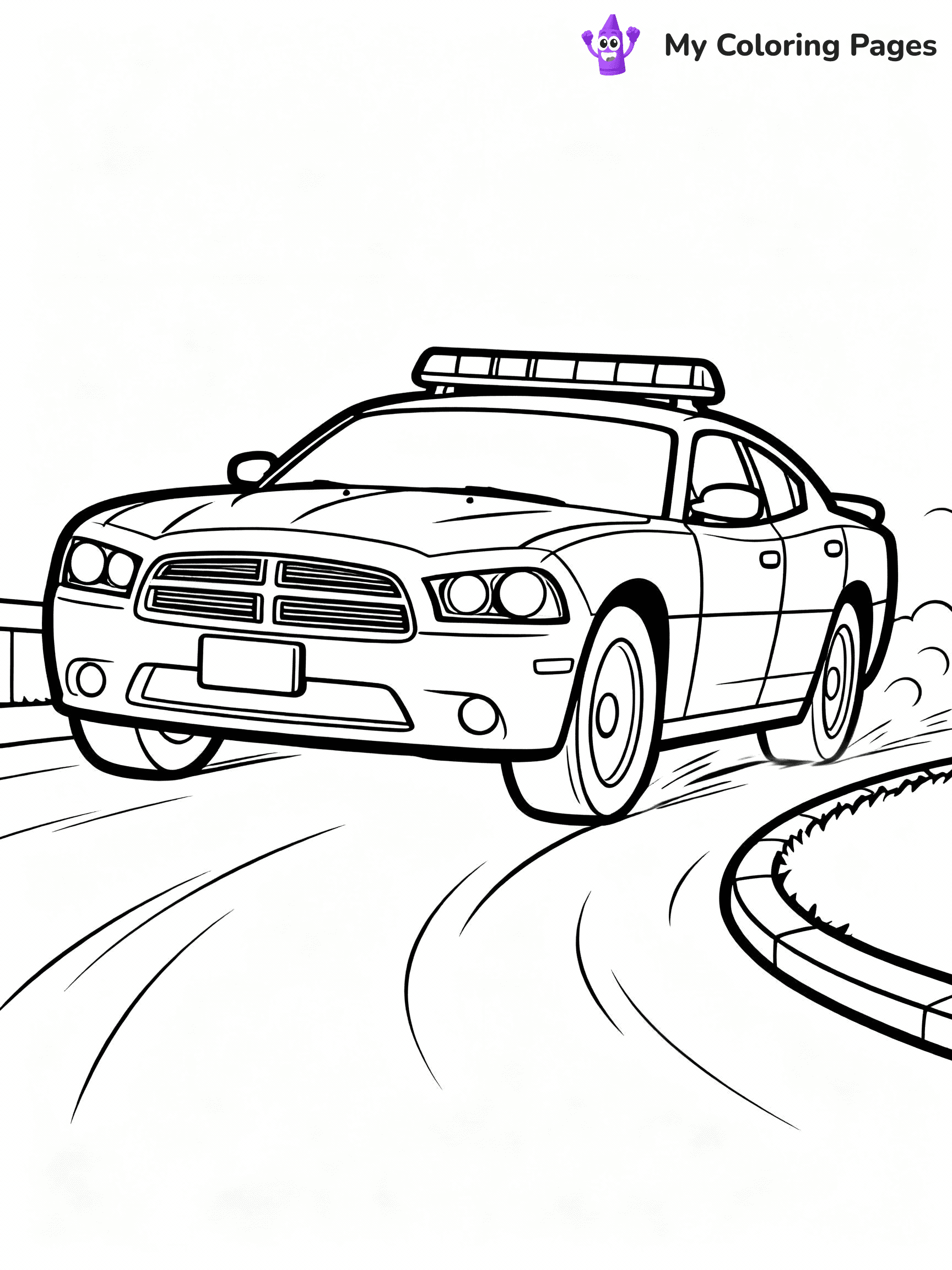 Police Car Coloring Pages - 17