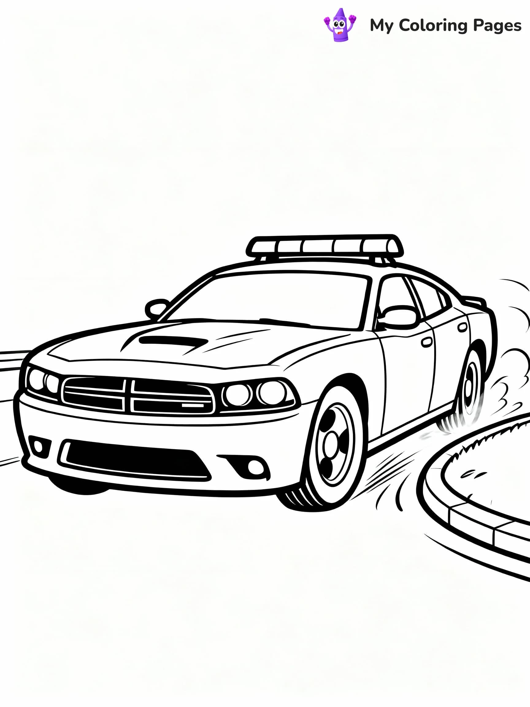 Police Car Coloring Pages - 16