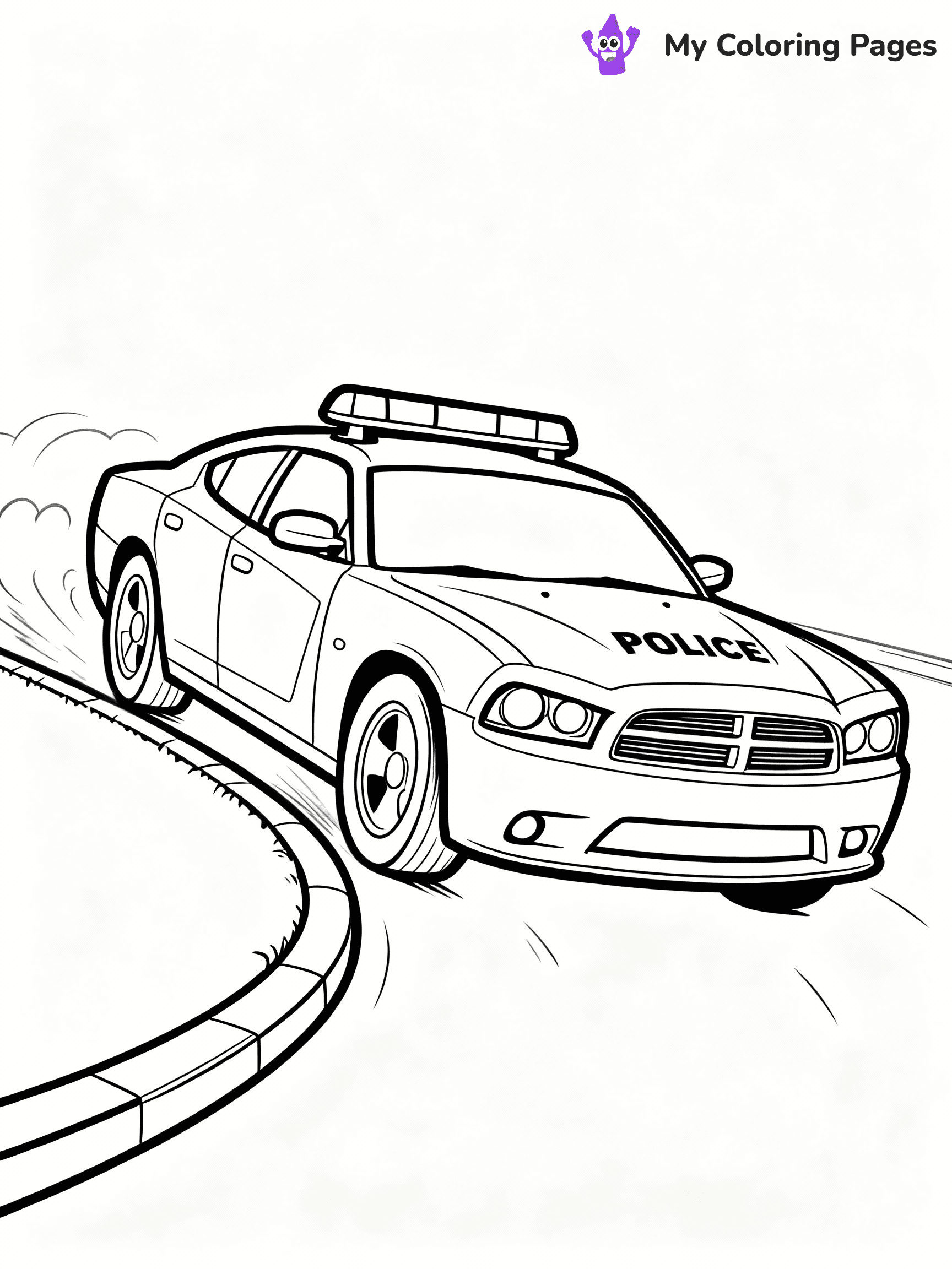 Police Car Coloring Pages - 15