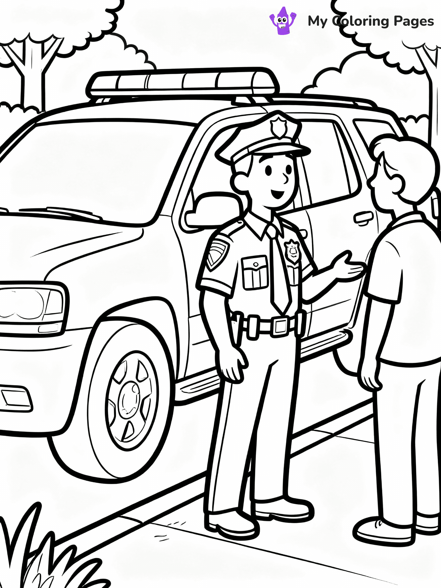 Police Car Coloring Pages - 13