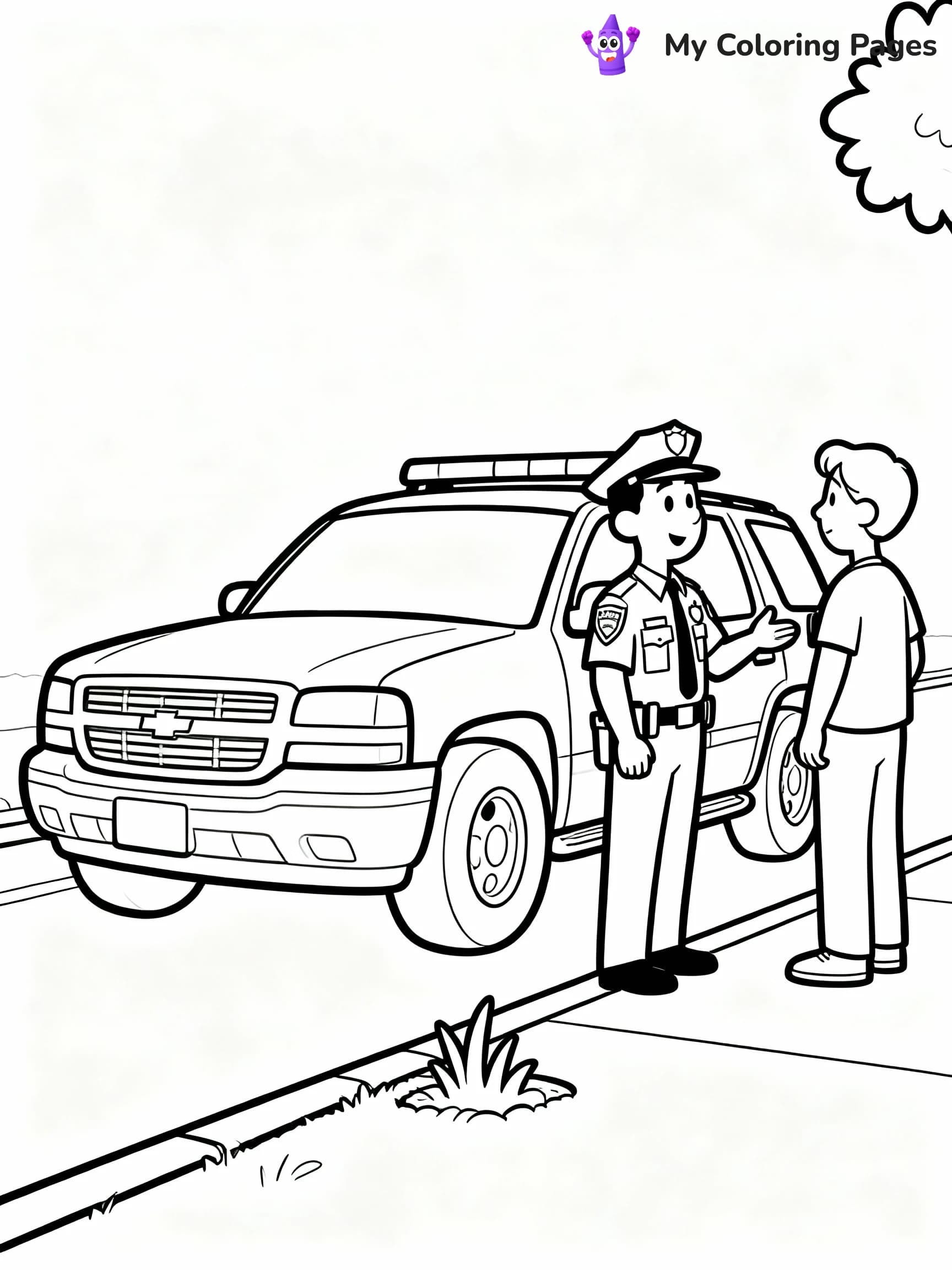 Police Car Coloring Pages - 12
