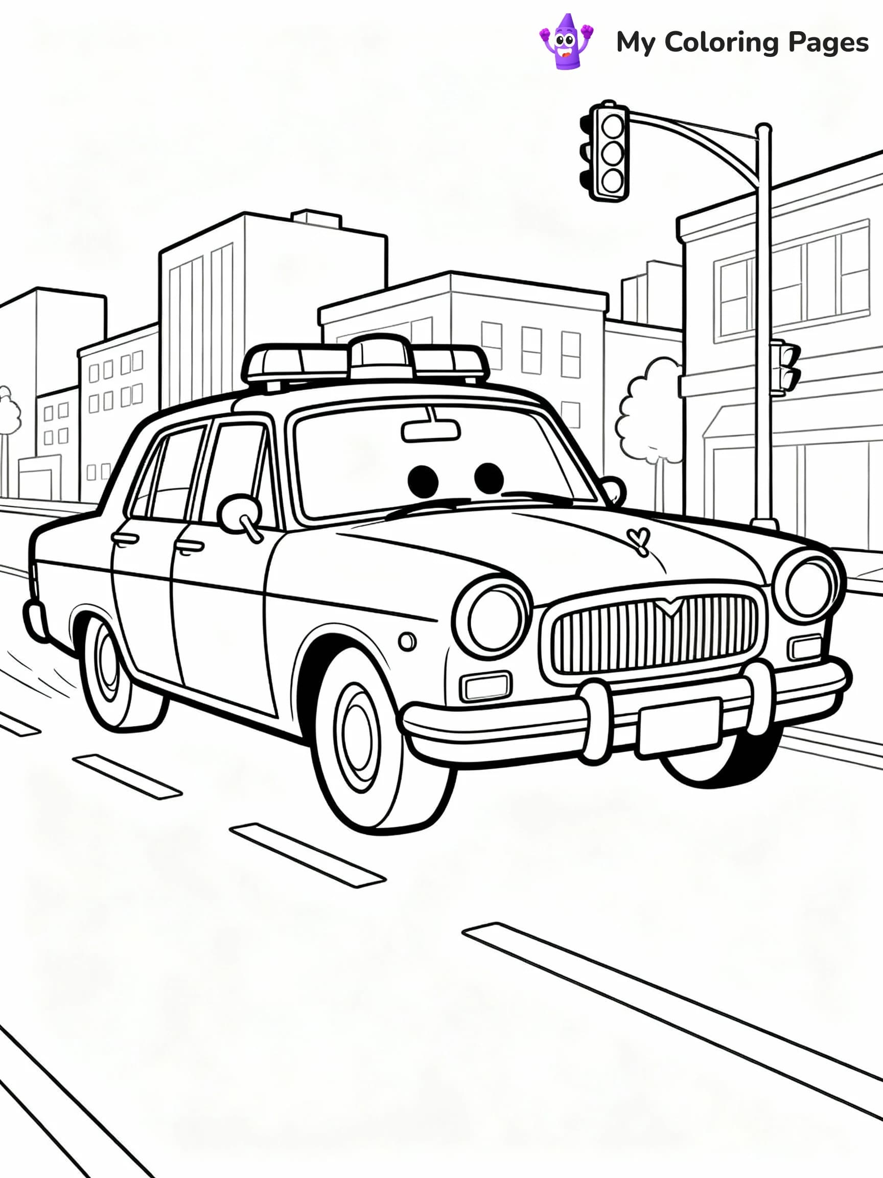 Police Car Coloring Pages - 6