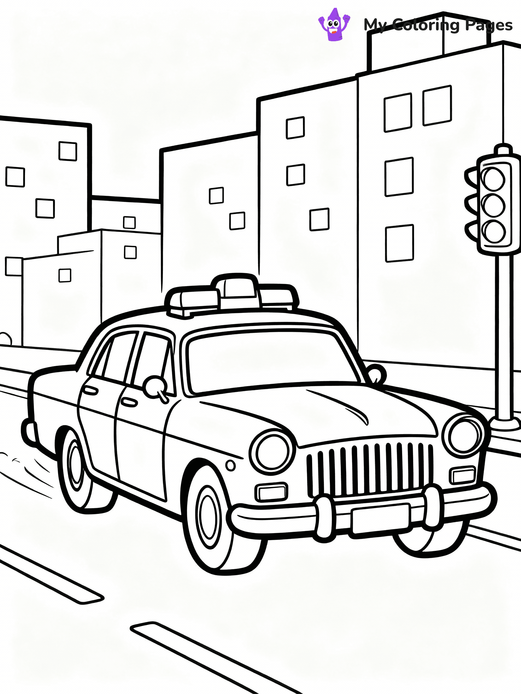 Police Car Coloring Pages - 5