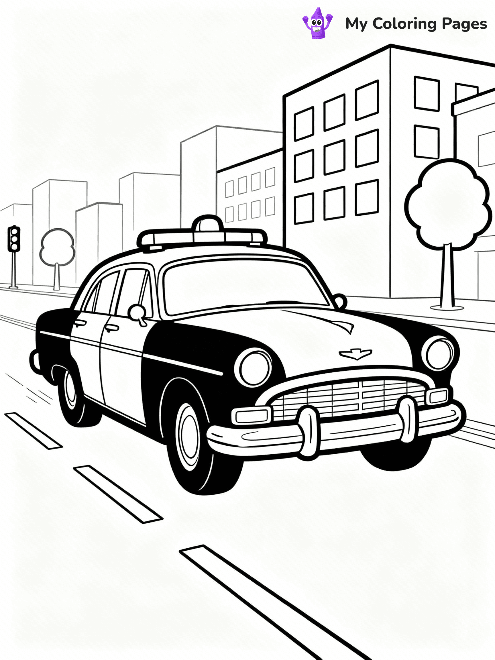 Police Car Coloring Pages - 3
