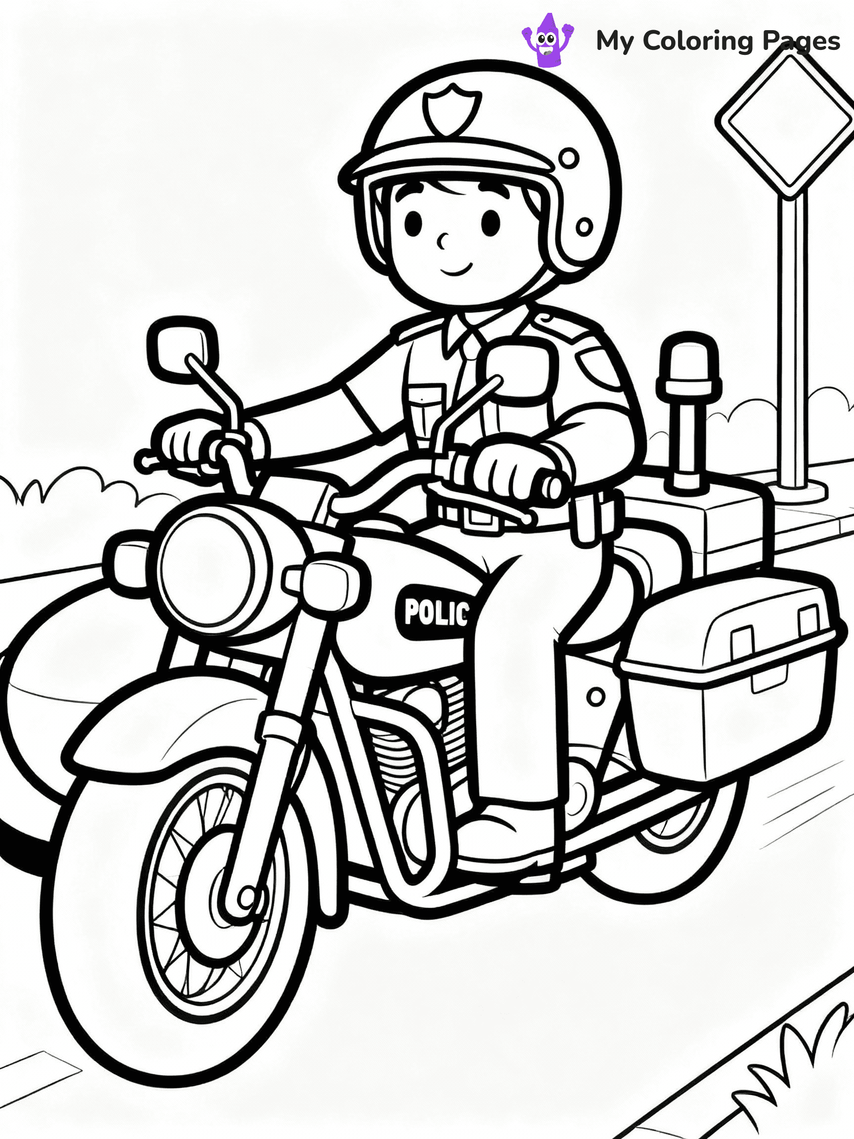 Police Car Coloring Pages - 2