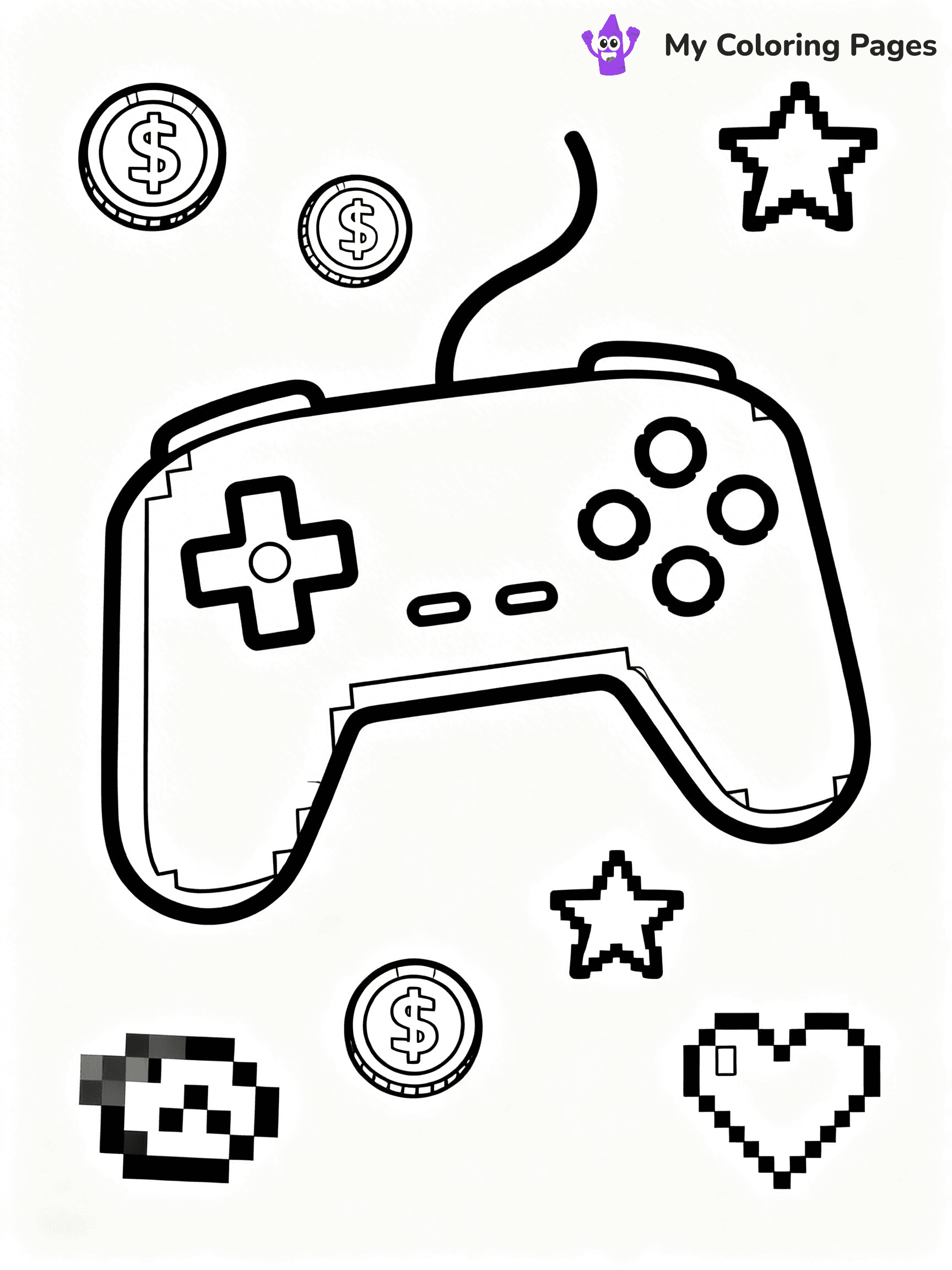 Game Controller Coloring Pages - 18