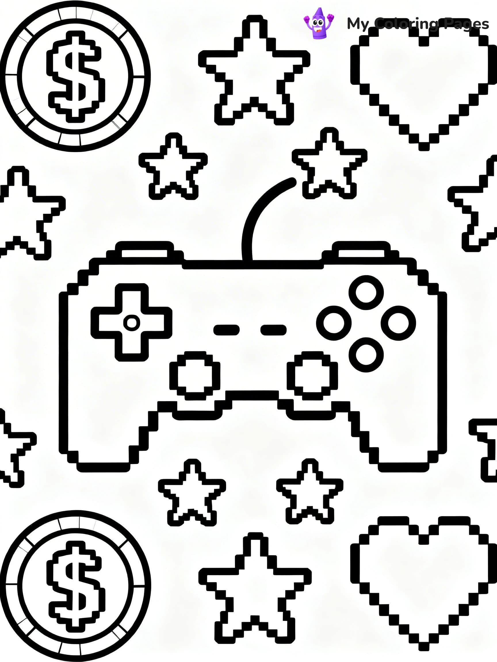 Game Controller Coloring Pages - 14