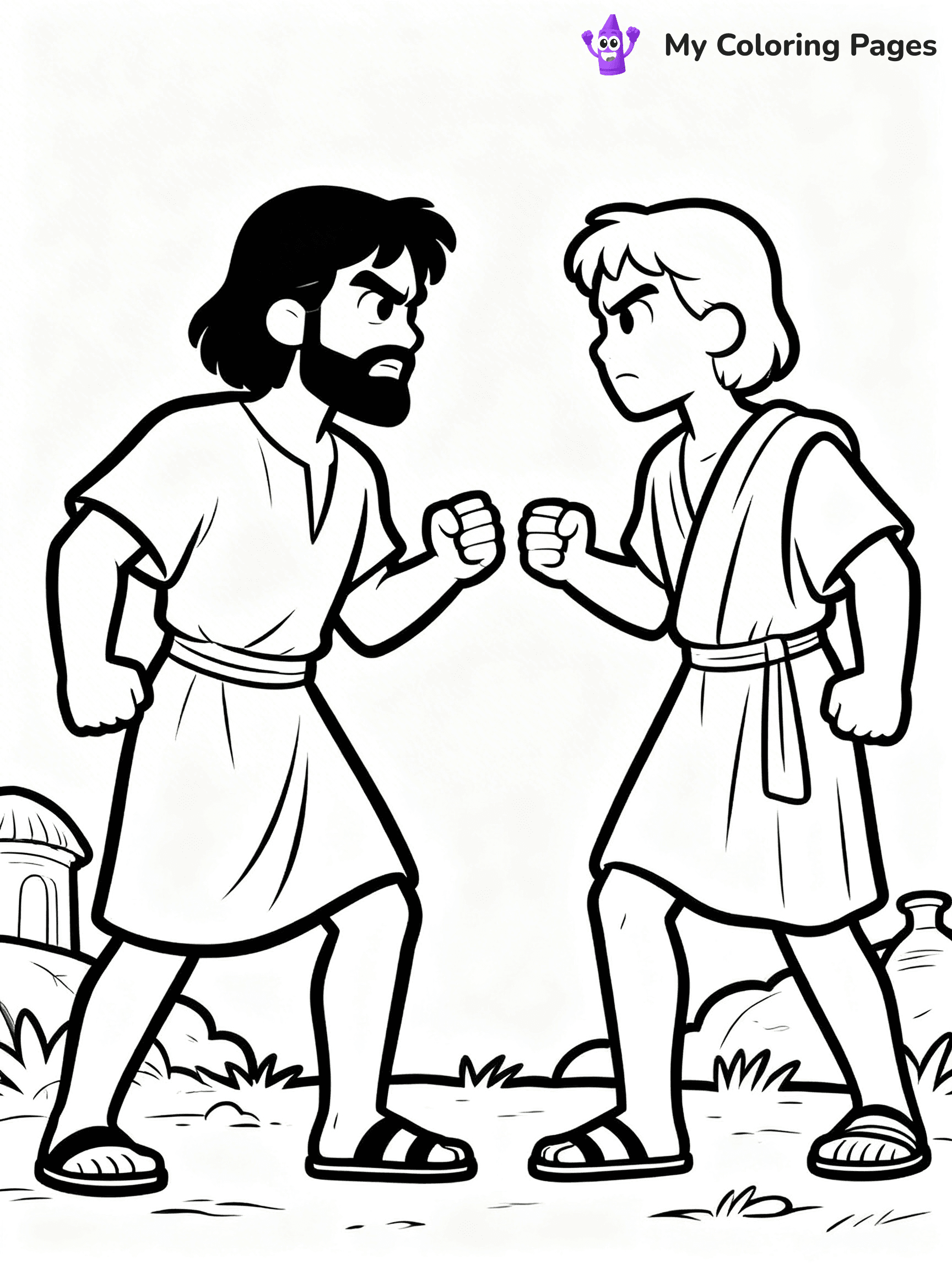 Cain And Abel Coloring Pages - 1