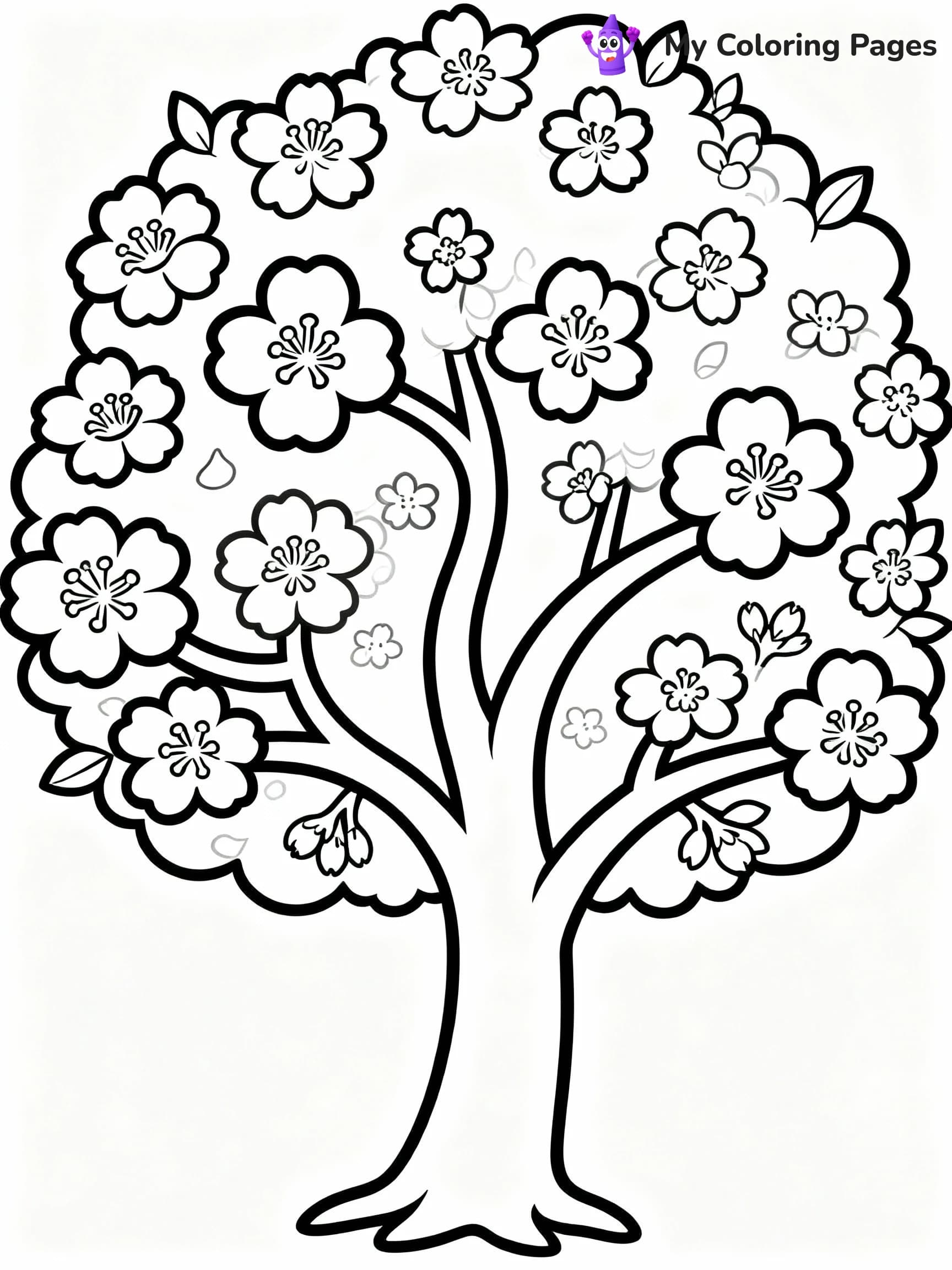 Tree Coloring Pages - 8