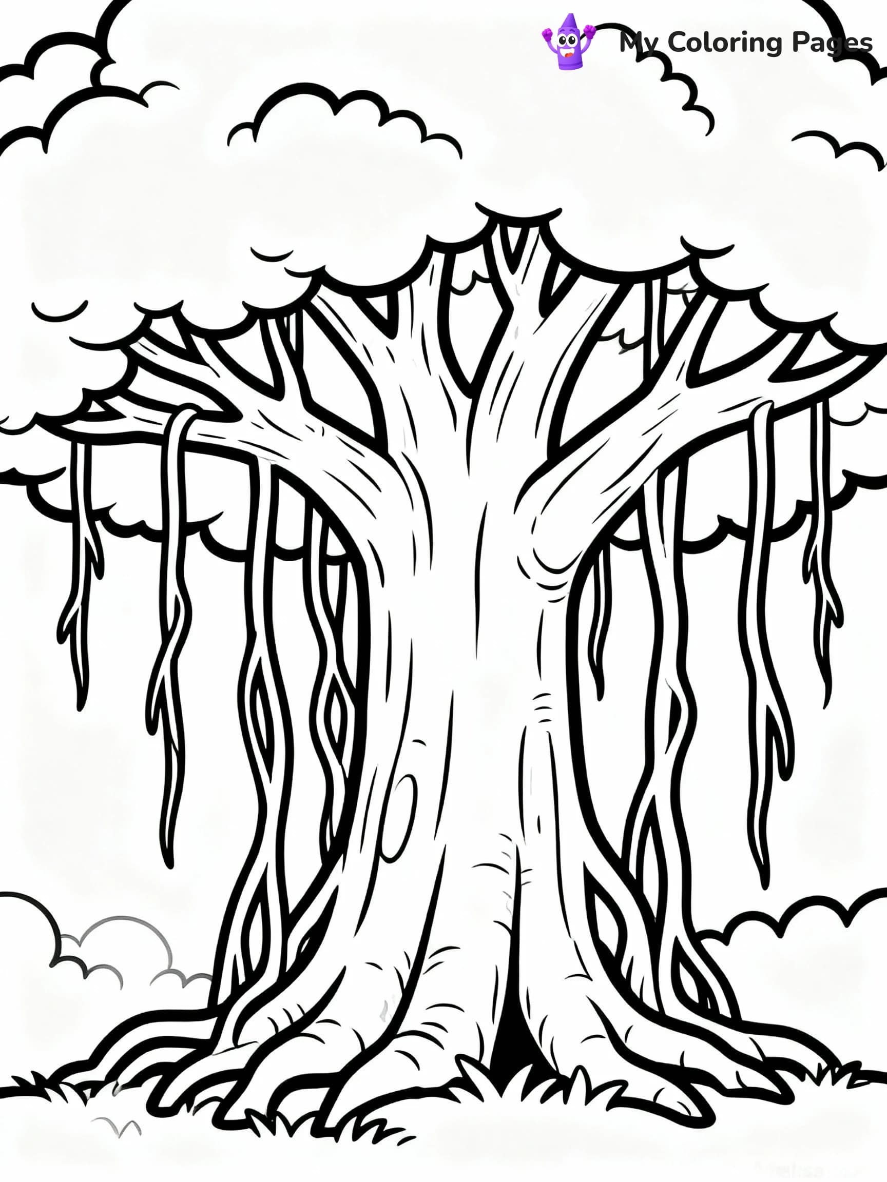 Tree Coloring Pages - 1