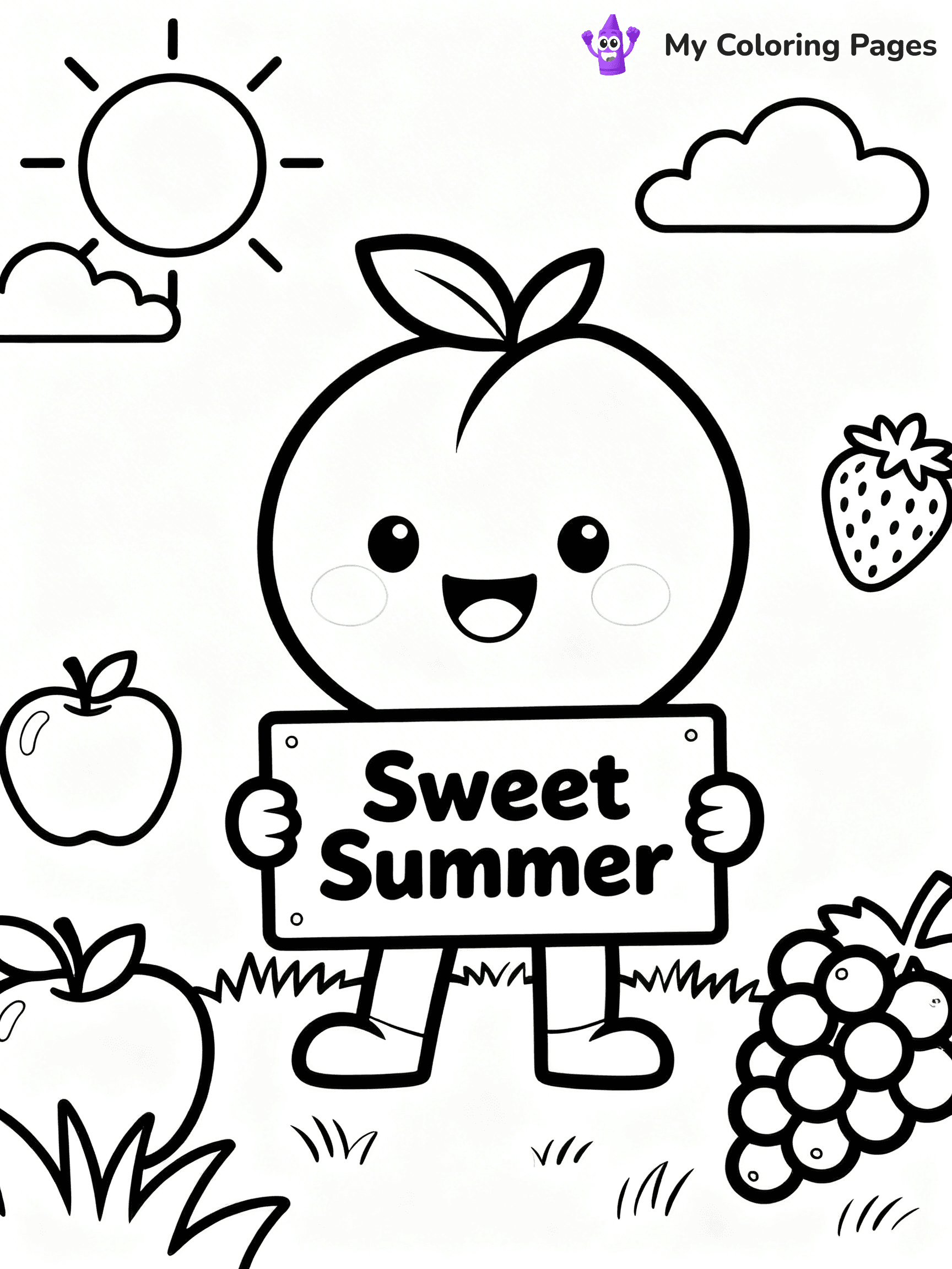 Peaches Coloring Pages - 7