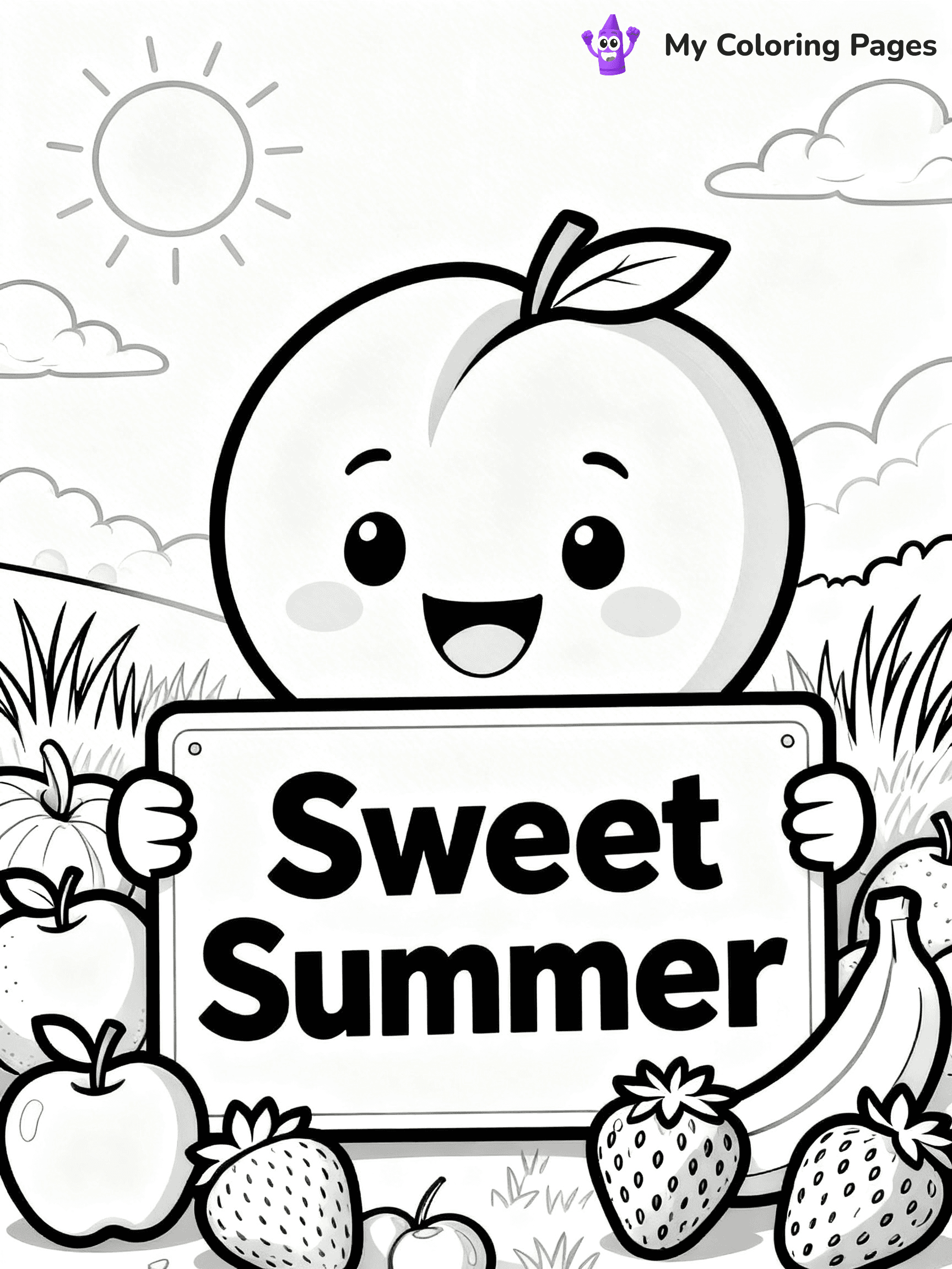 Peaches Coloring Pages - 6