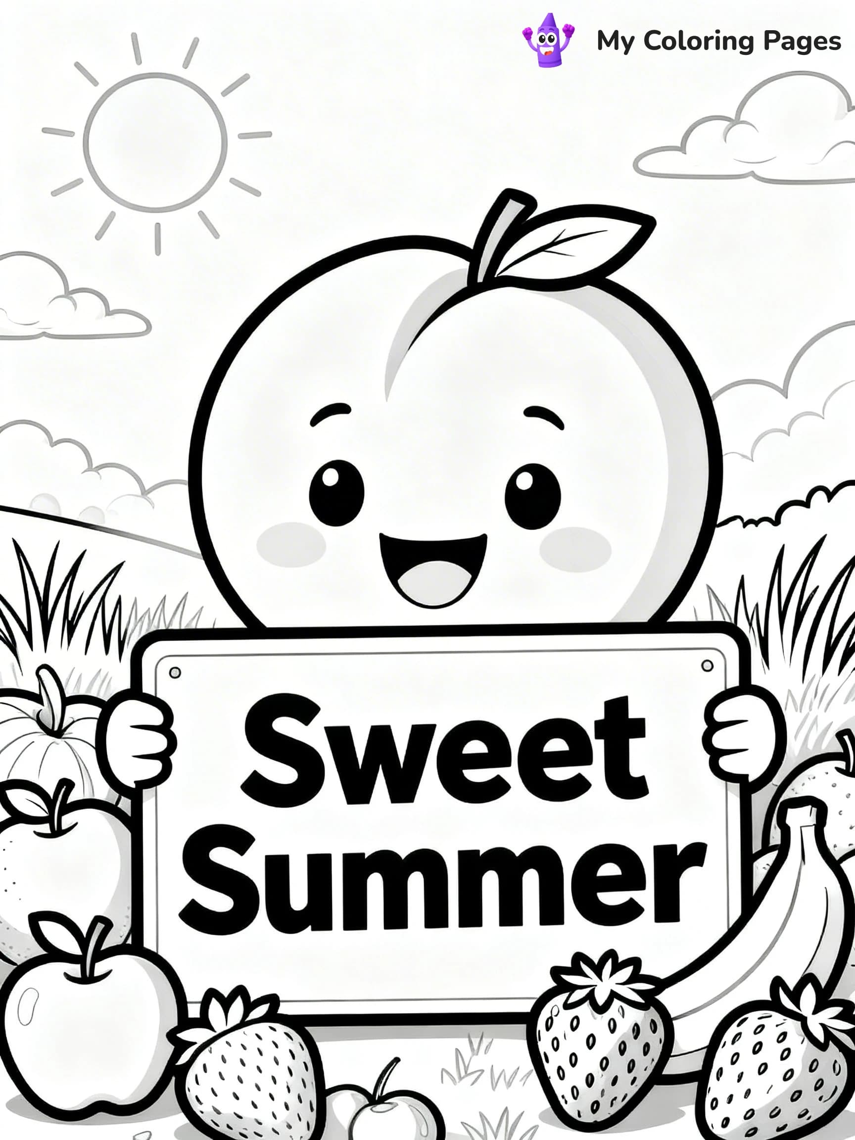 Peaches Coloring Pages - 6