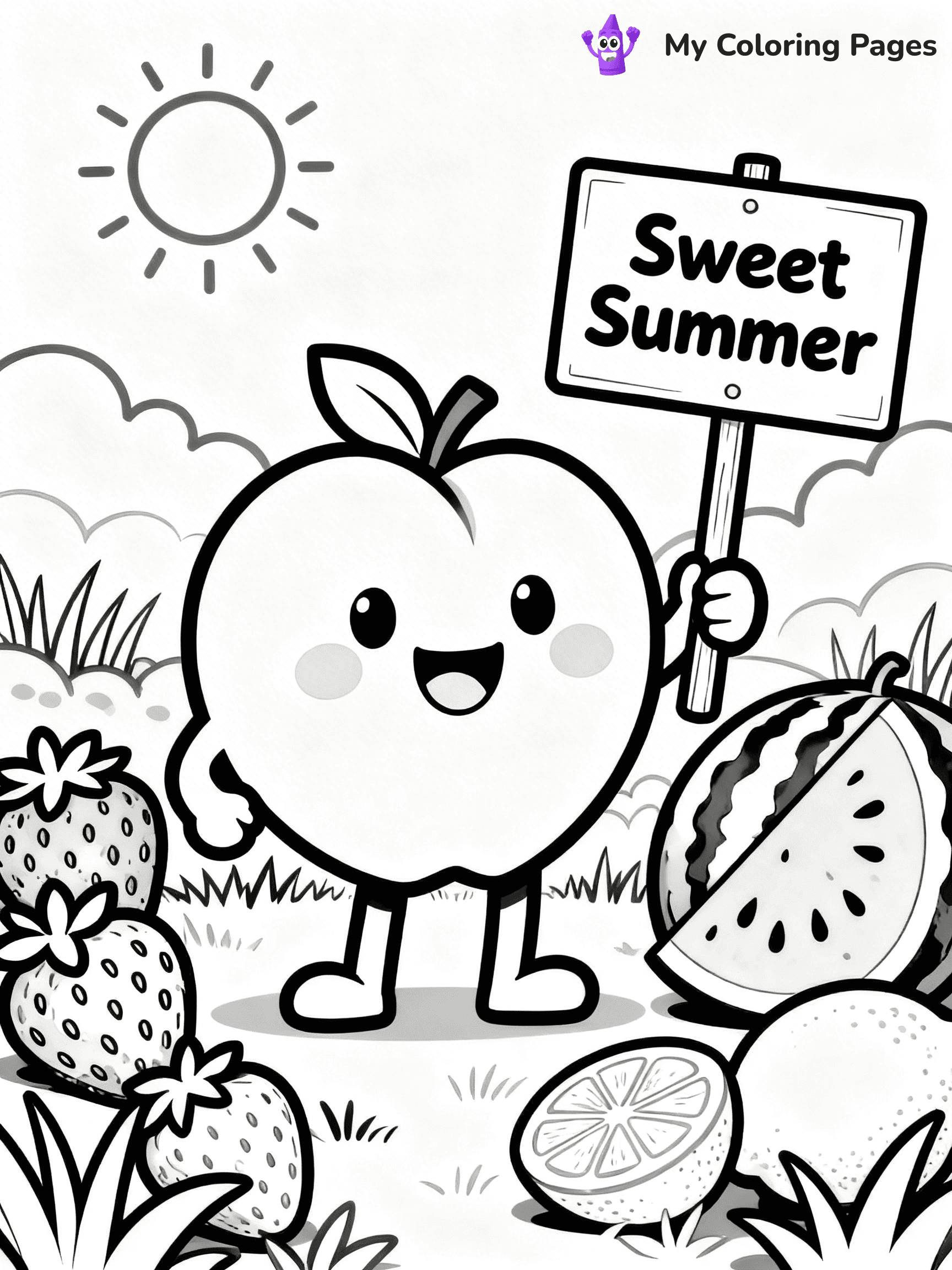 Peaches Coloring Pages - 5