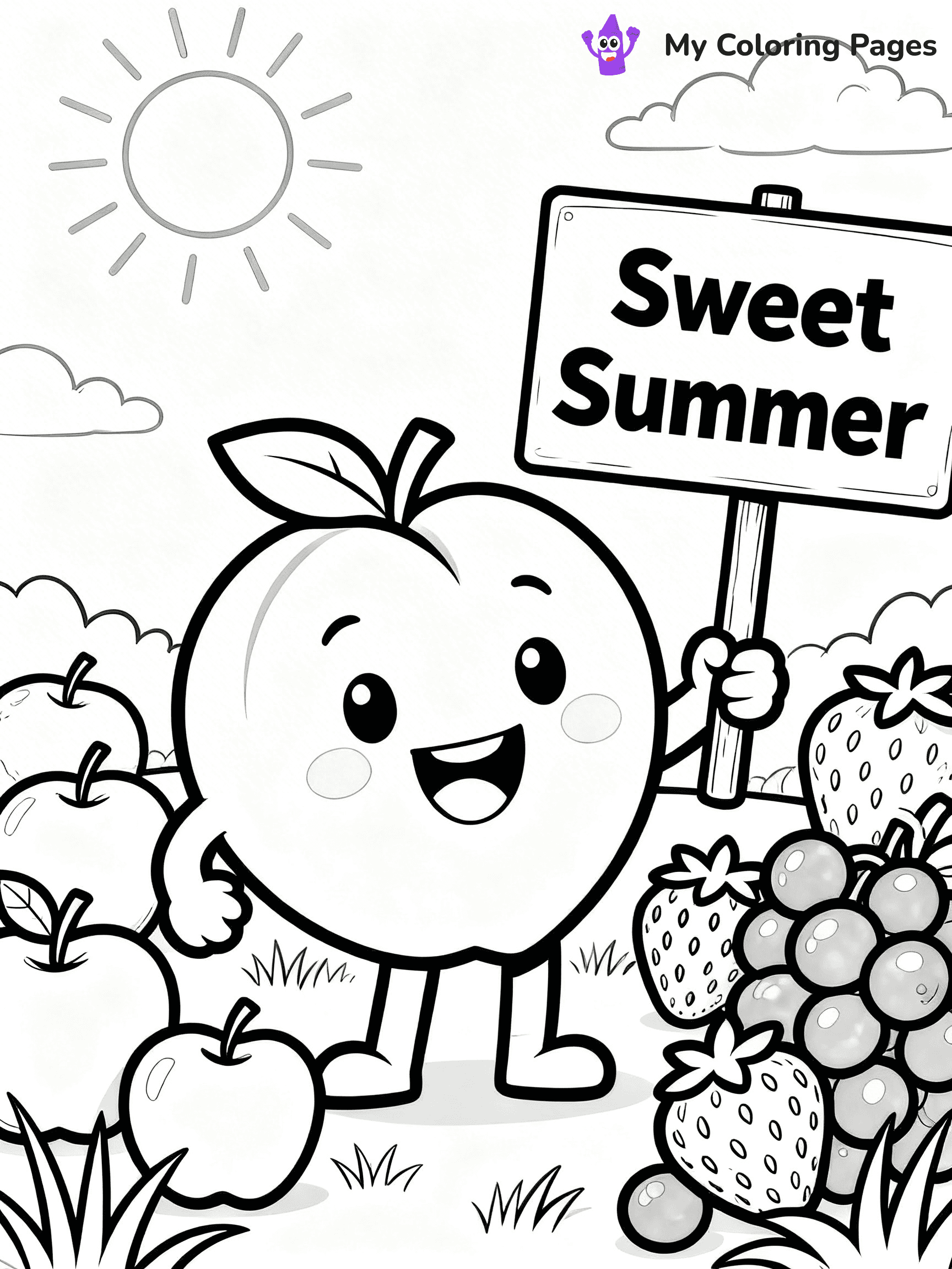 Peaches Coloring Pages - 4