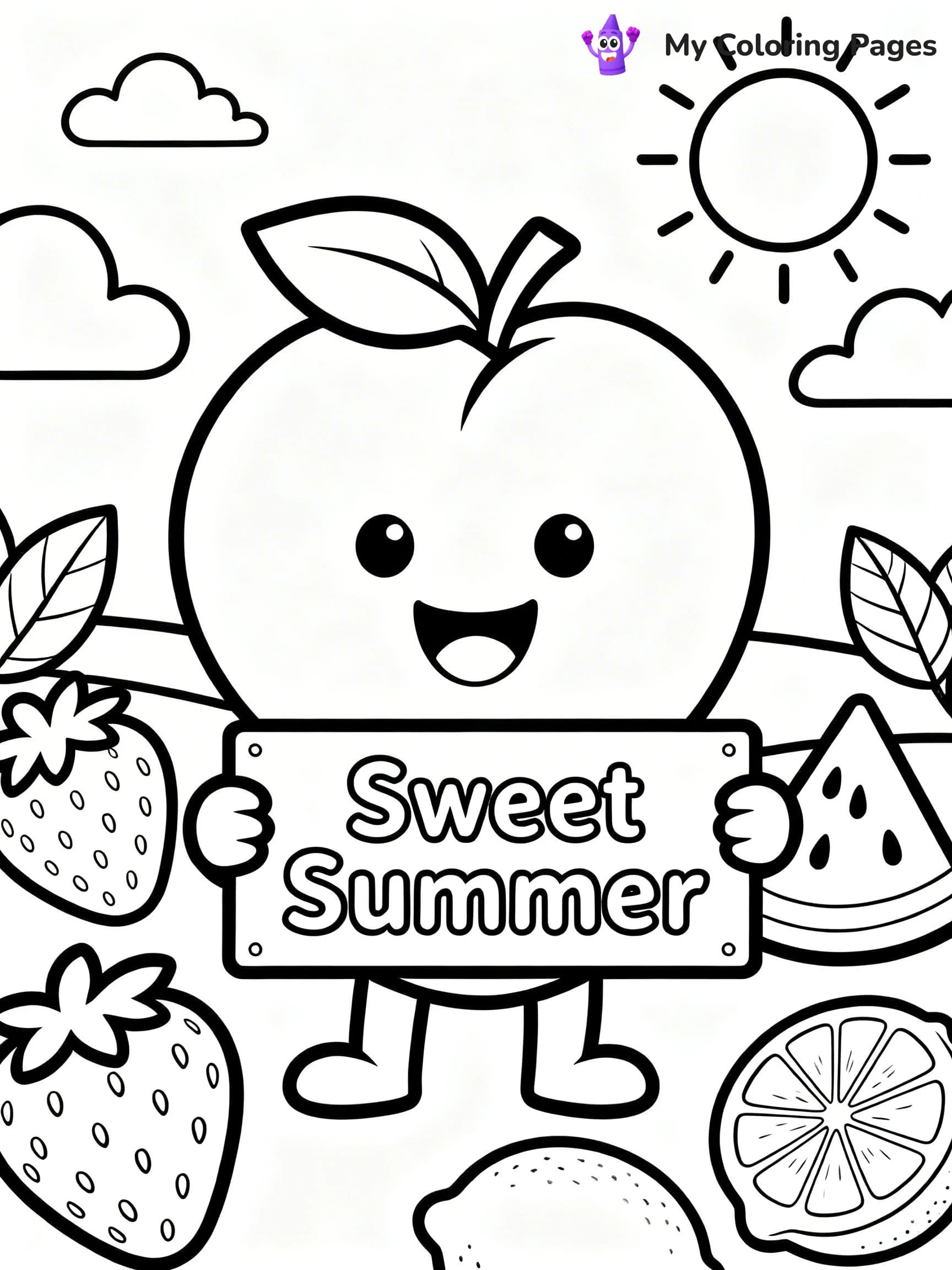 Peaches Coloring Pages - 3