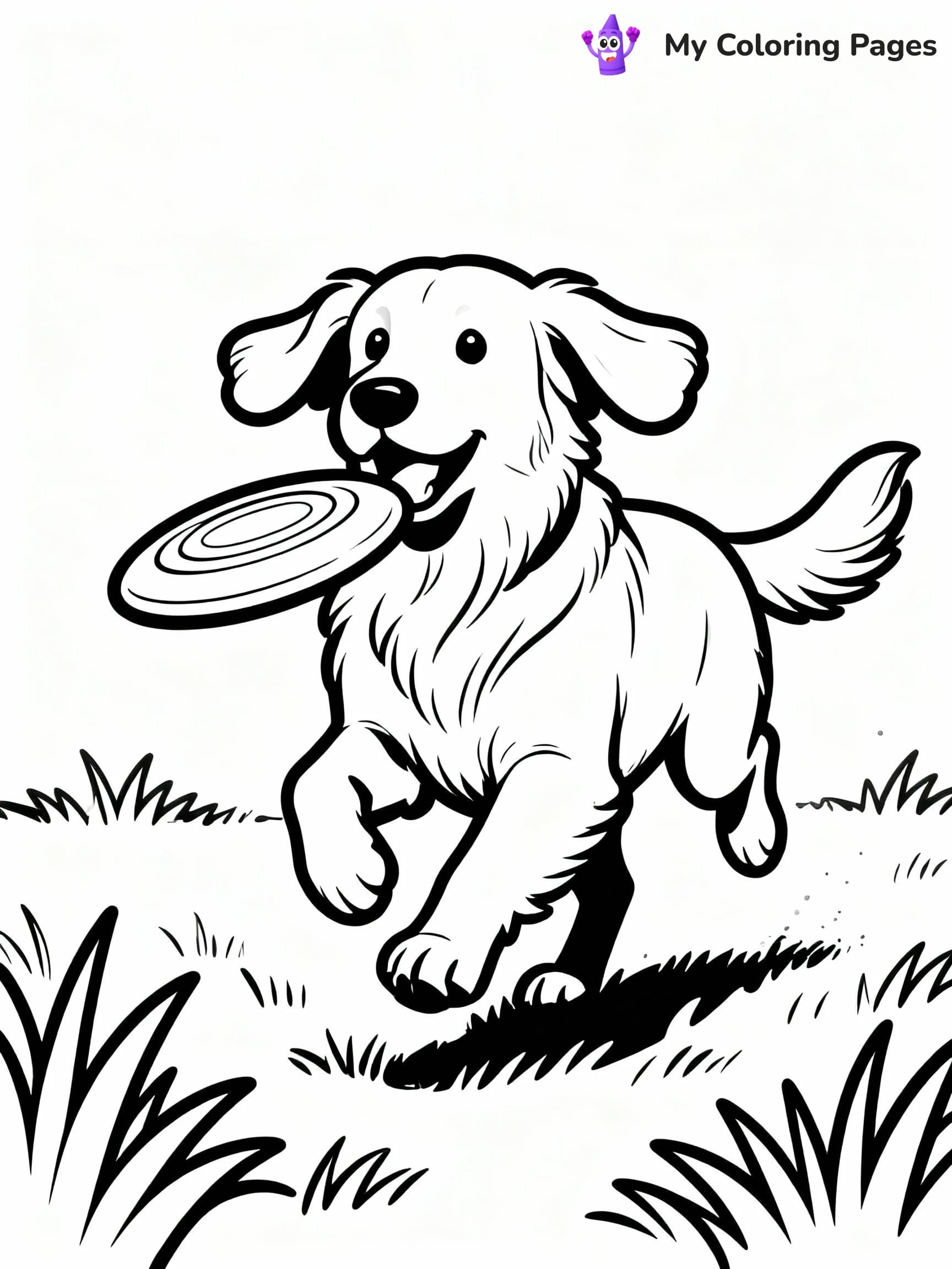 Golden Retriever Coloring Pages - 18