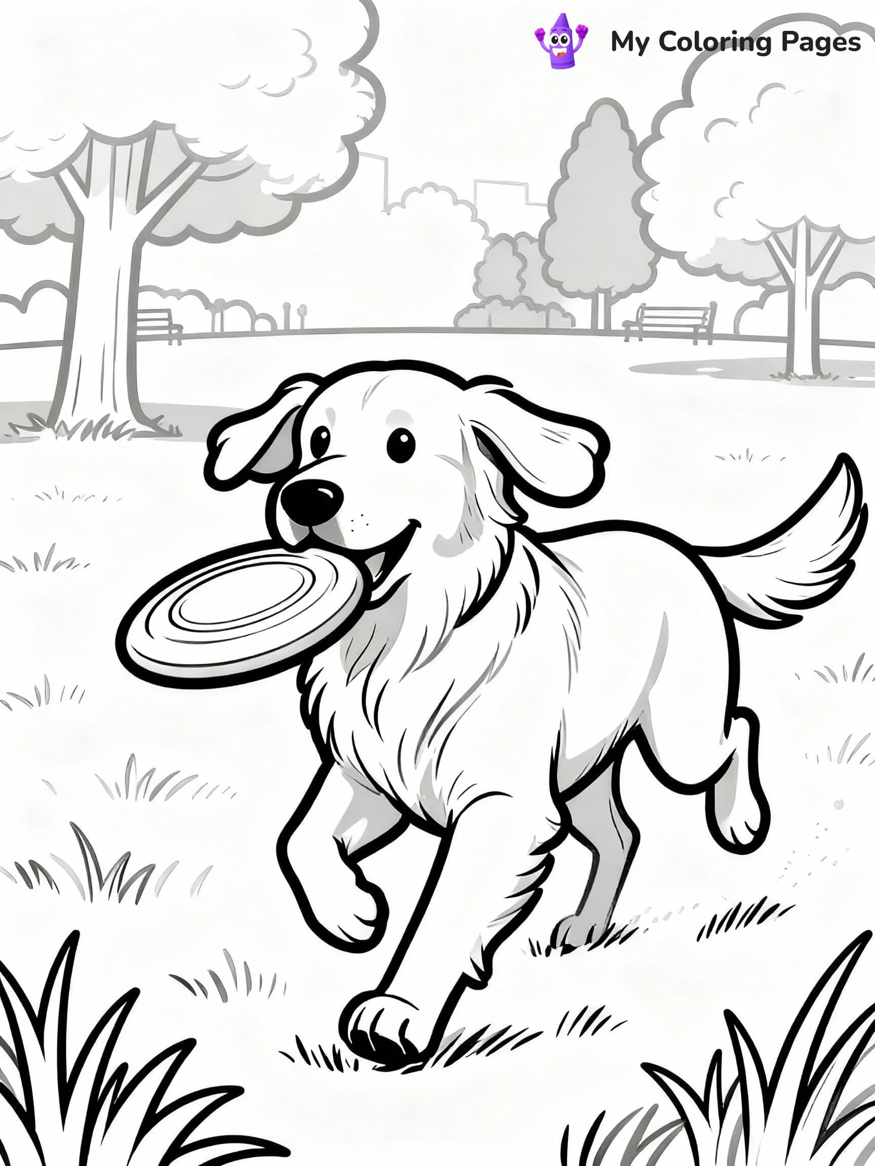 Golden Retriever Coloring Pages - 16
